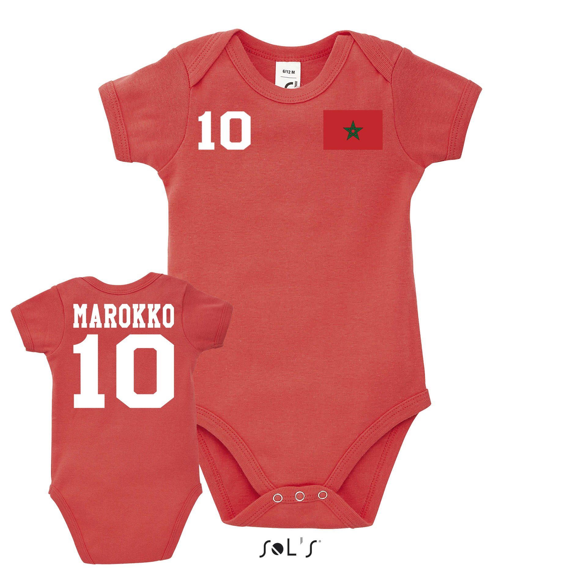 Strampler Kinder Baby Marokko Morocco Sport Trikot Fußball Meister WM Afrika Cup