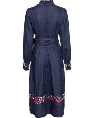 Reitmayer Blusenkleid Leinenkleid mit Blumenstick