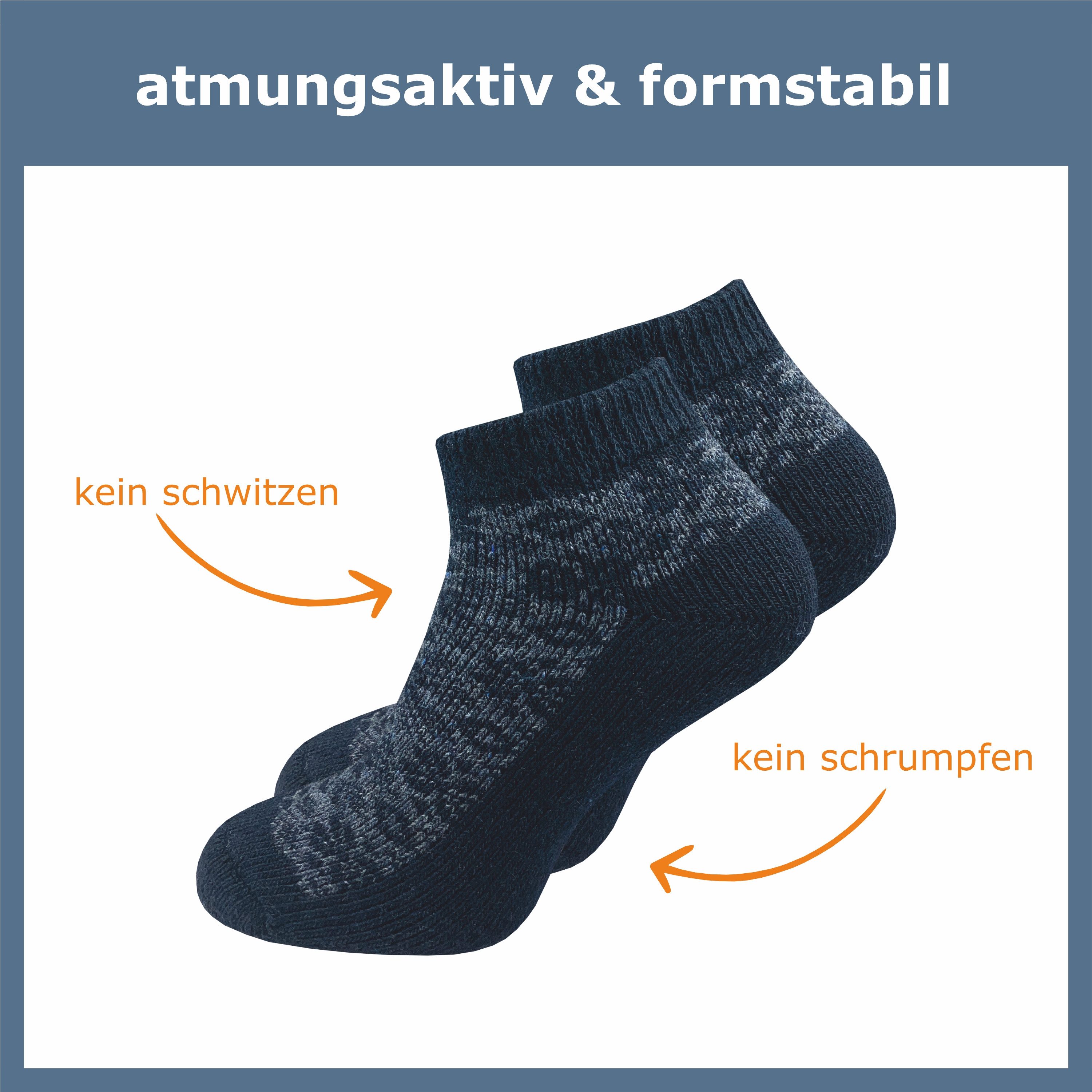 GAWILO Sneakersocken für den Winter für Damen - dicke & warme Bettsocken (3 Paar) kurze Wollsocken im Norweger Look aus weichem Vollplüsch