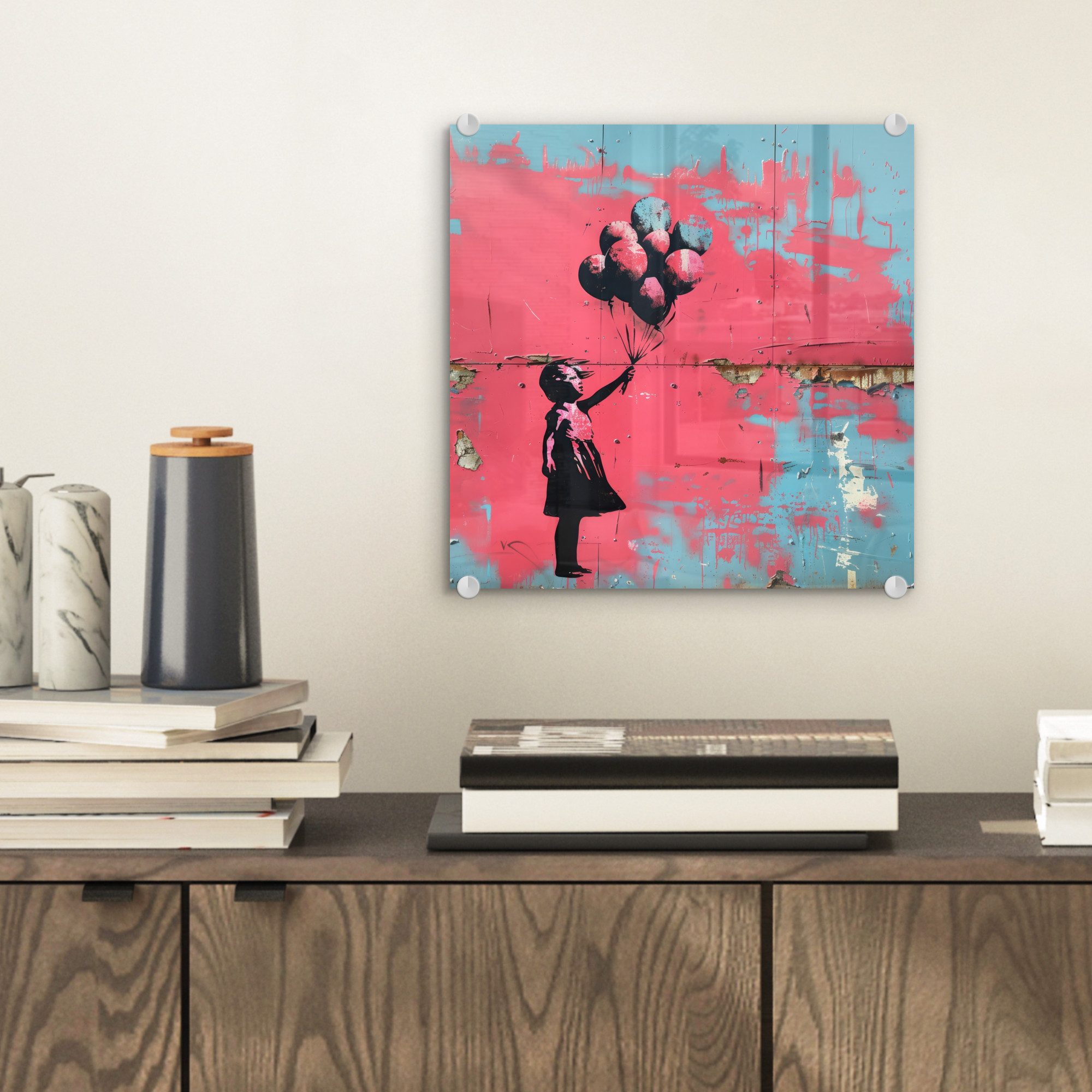 MuchoWow Acrylglasbild Graffiti - Mädchen - günstig online kaufen