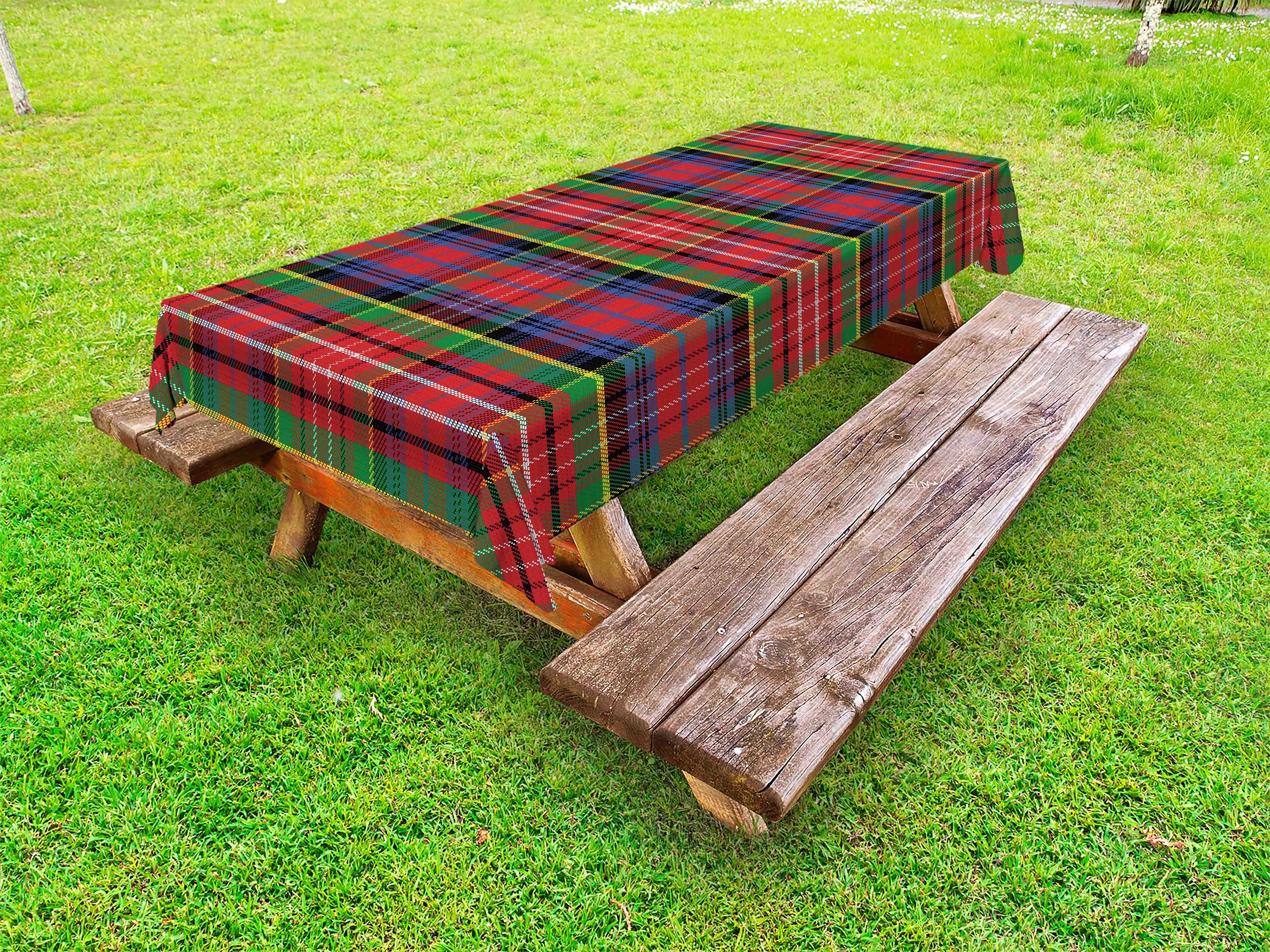 waschbare Tischdecke Abakuhaus dekorative schottischen Picknick-Tischdecke, Caledonia Stil Plaid