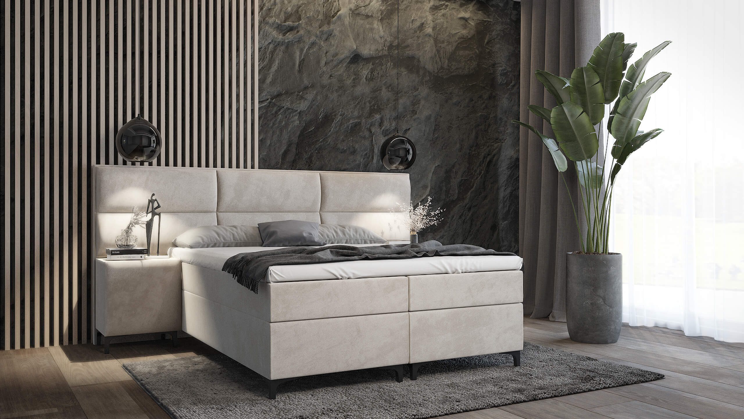 Best for Home Boxspringbett Sapri Boxspringbett – 7-Zonen Bonellfederkern & günstig online kaufen