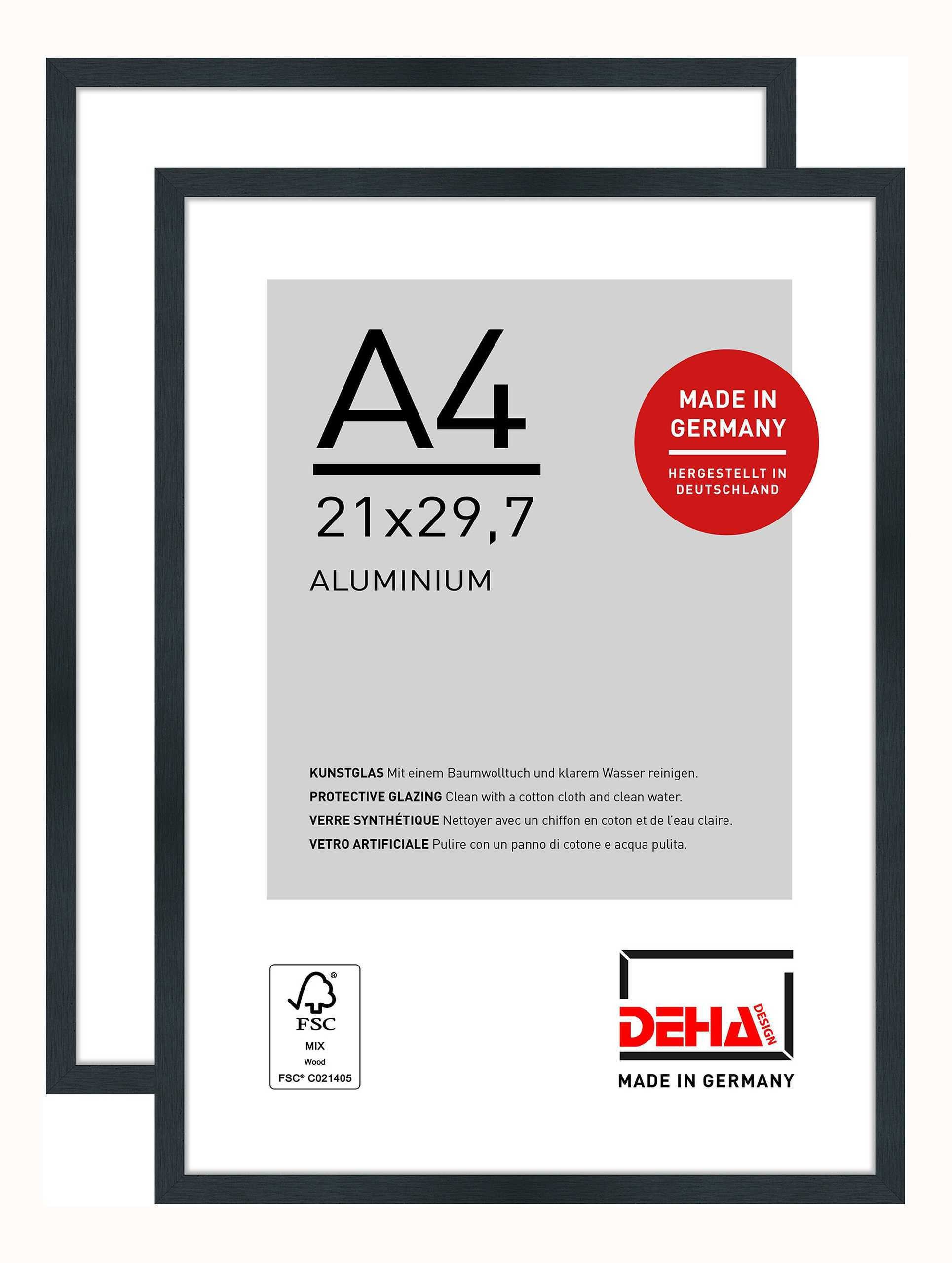 DEHA DESIGN Bilderrahmen Aluminium Bilderrahmen Tribeca, (2 St)