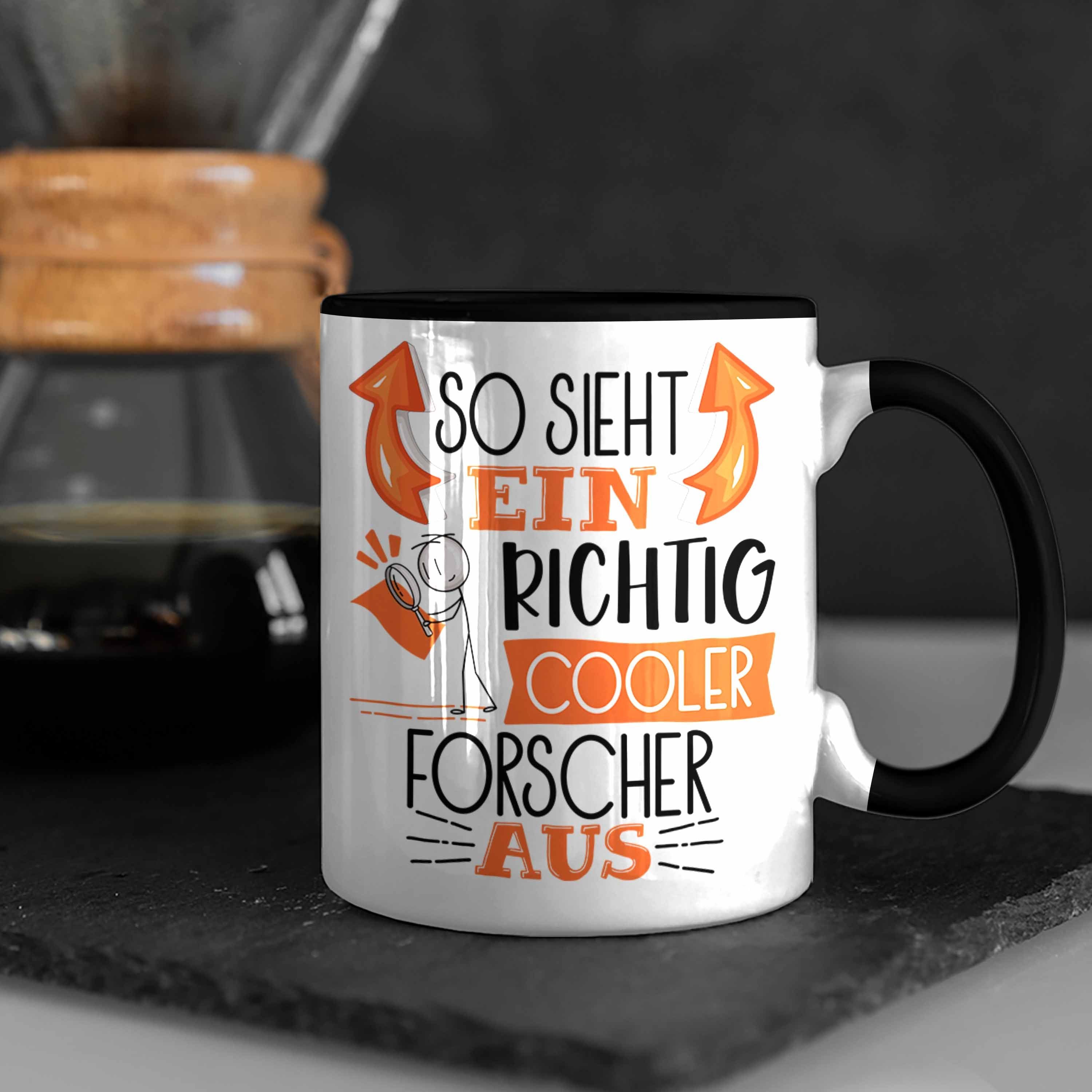 Tasse Schwarz Forscher Trendation Sieht Cooler Ein Aus Forscher So Gesch Tasse Geschenk RIchtig