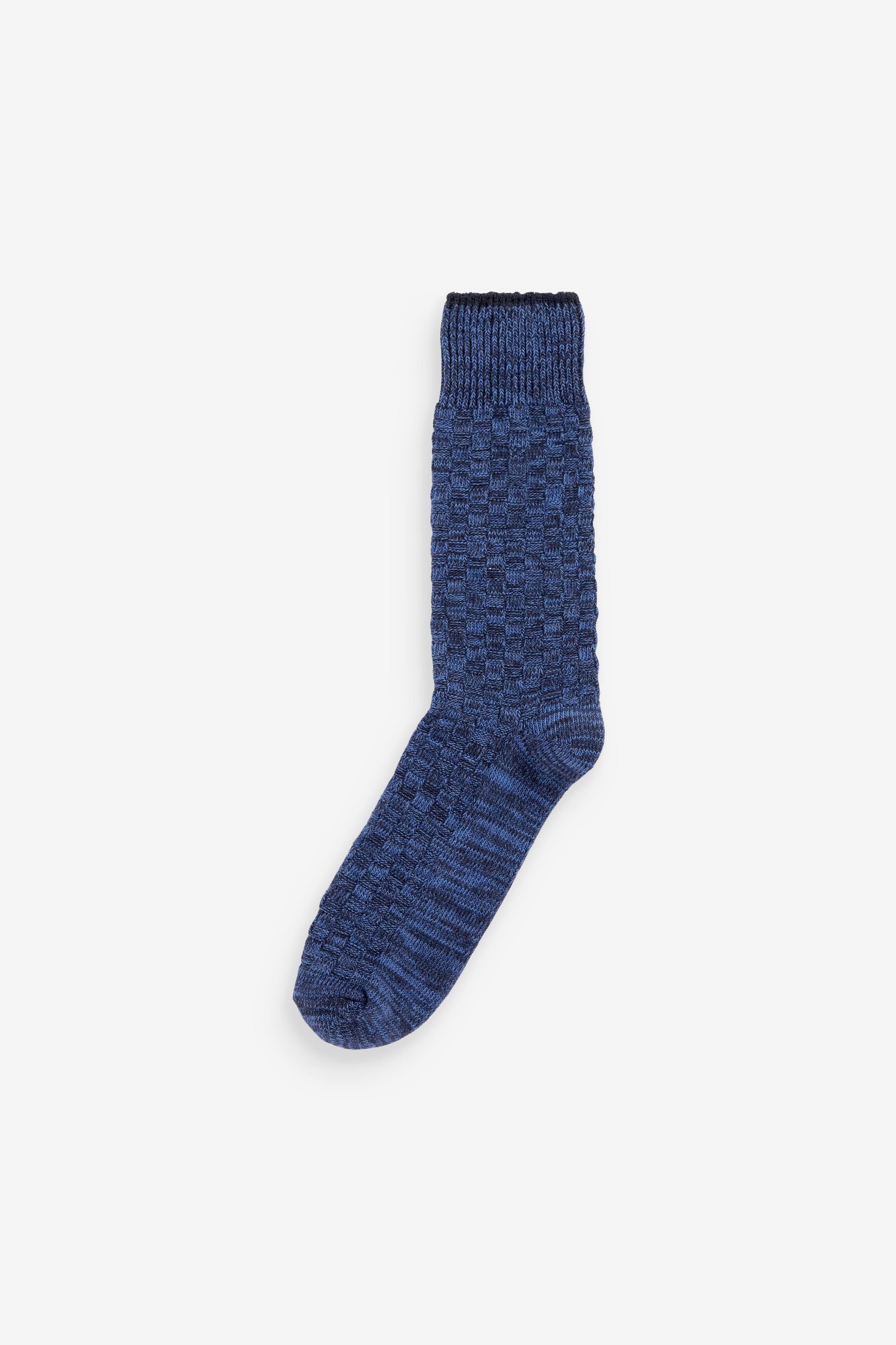 Socken mit Next 4er-Pack (4-Paar) Blue/Green Struktur, Kurzsocken Dicke