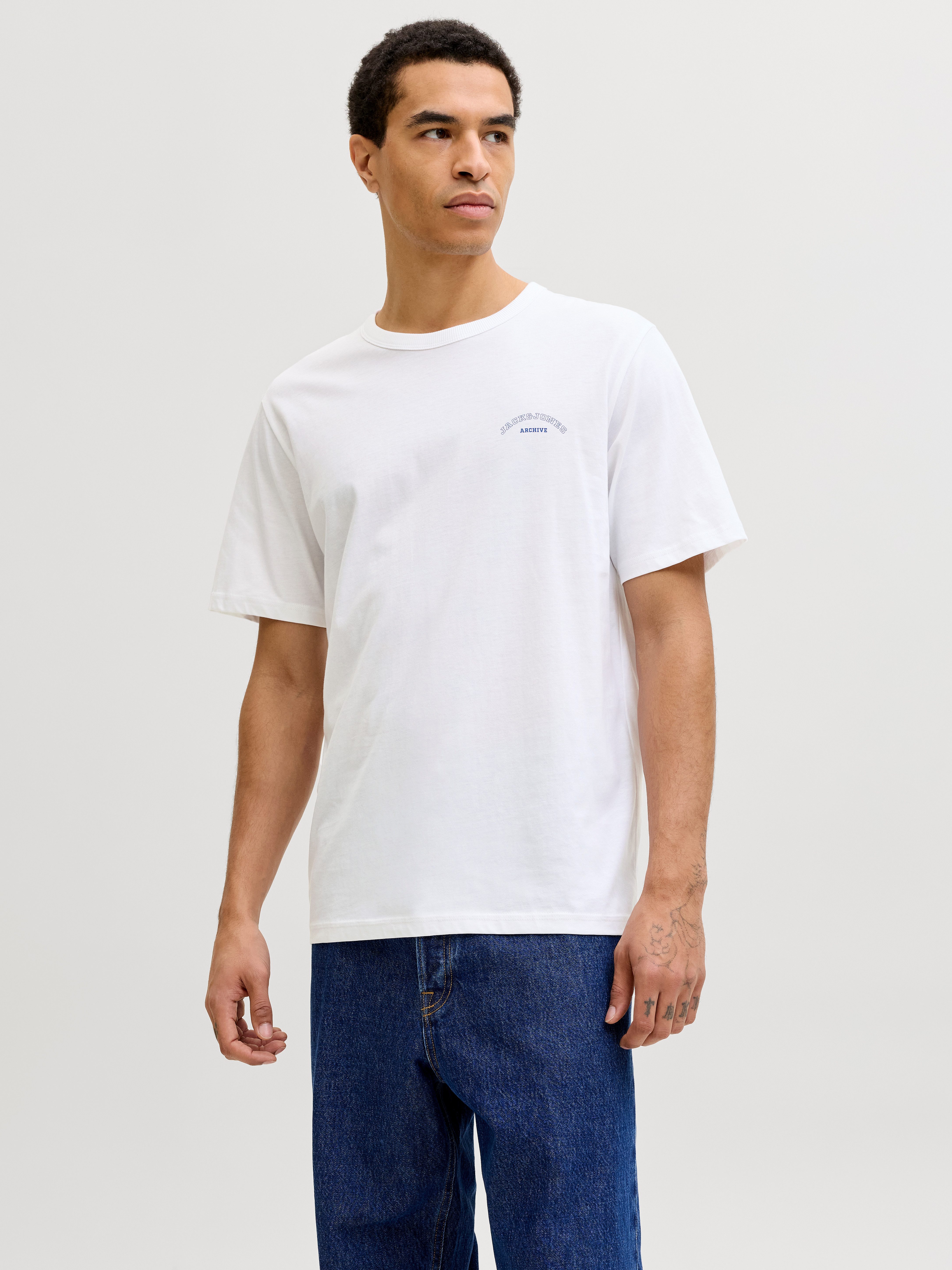 Jack & Jones Rundhalsshirt JJCOLLEGE LOGO TEE SS CREW NECK