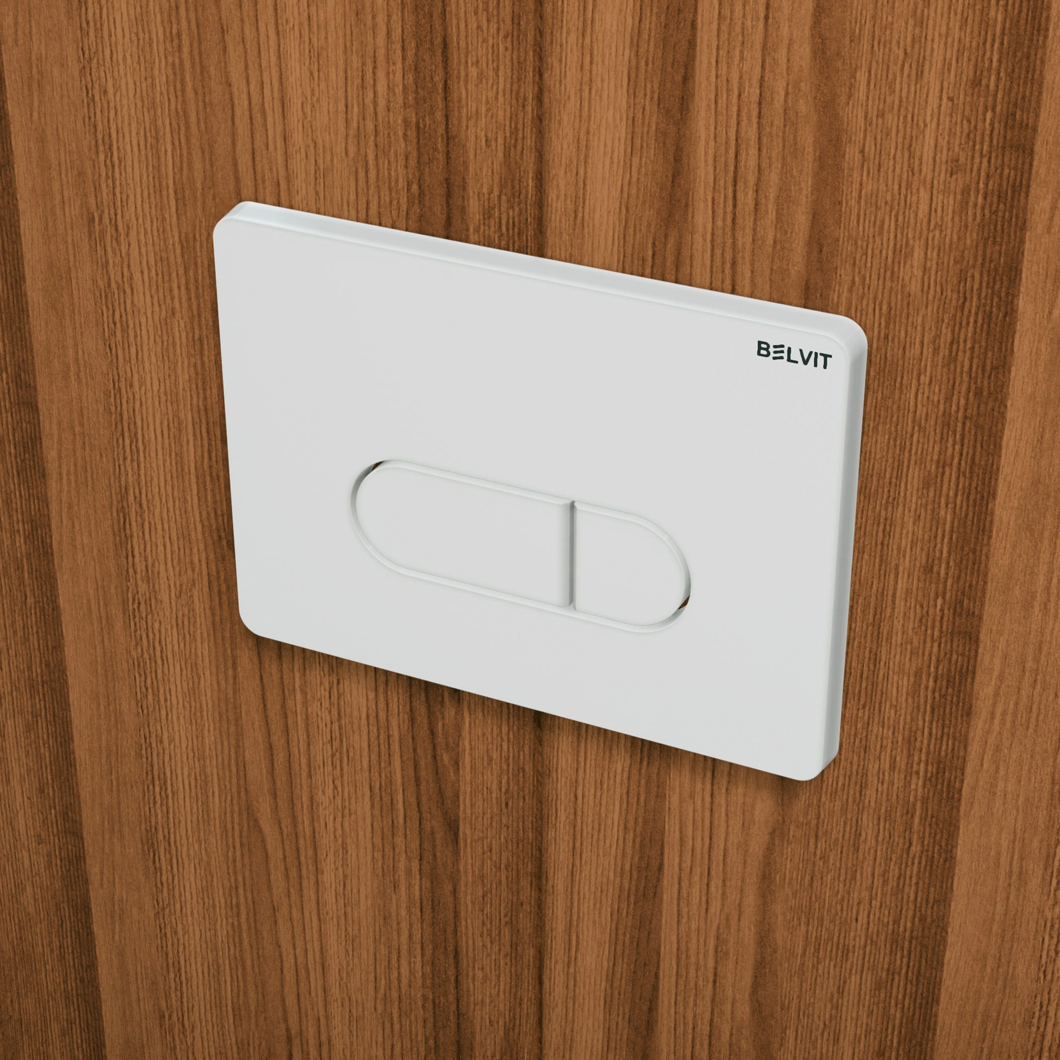 Belvit Betätigungsplatte BV-DP1001, (1 tlg), Belvit Berlin Betätigungsplatte für 2-Mengen-Spülung weiß
