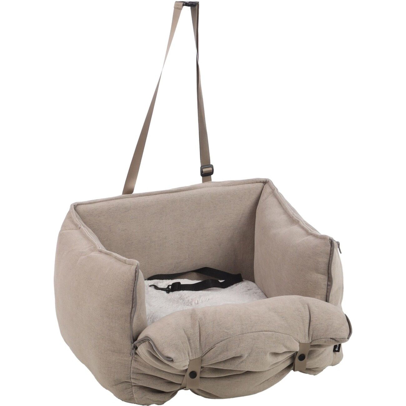 Flamingo Hunde-Autositz Autositz Monica beige – Sicher im Auto