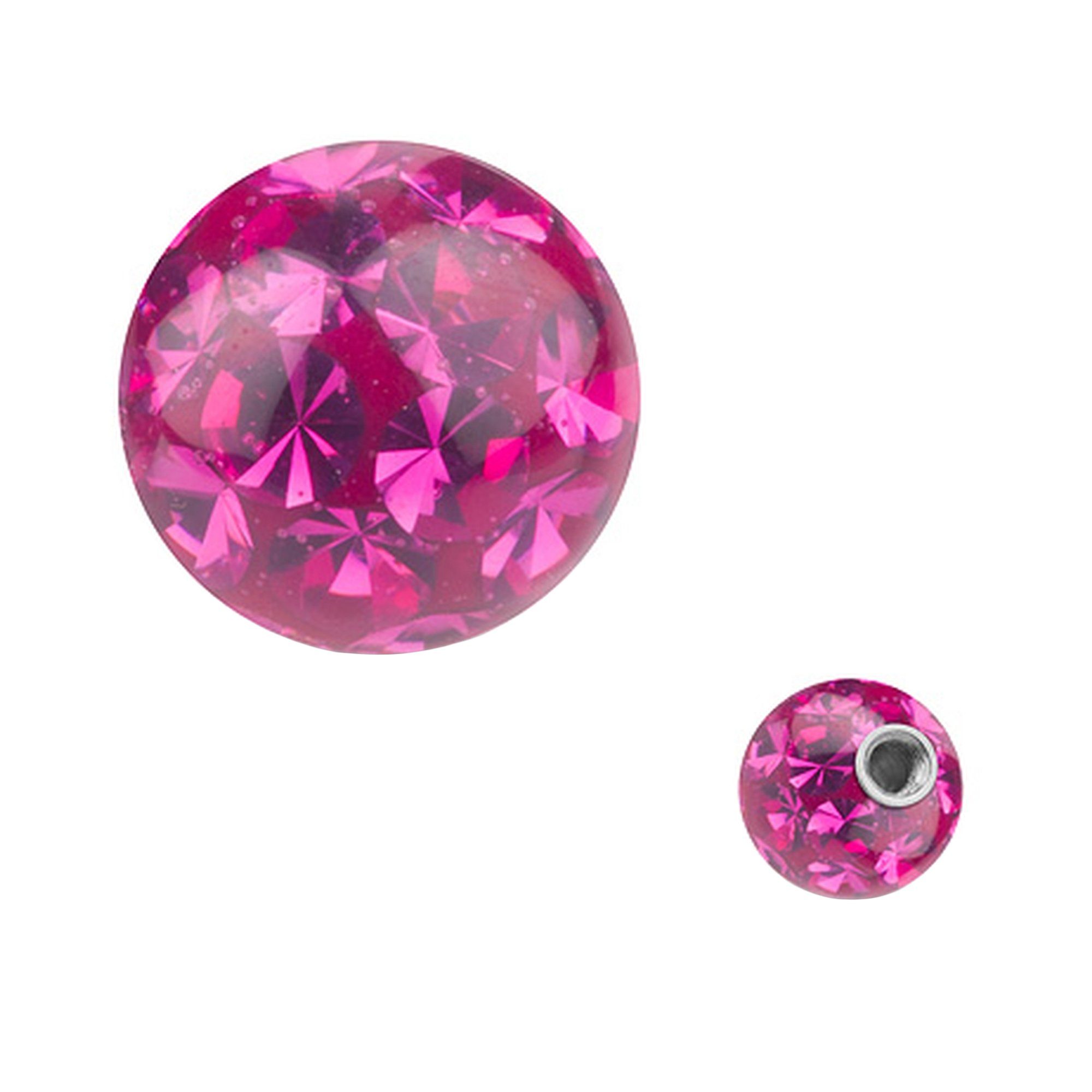 Taffstyle Piercing-Set Piercing Ersatzkugeln Ferido Kristall Schraubkugeln Innengewinde (Funkelnde Kristall Ersatzkugeln für zahlreiche Piercings mit hochwertig – Bild 2 von 4