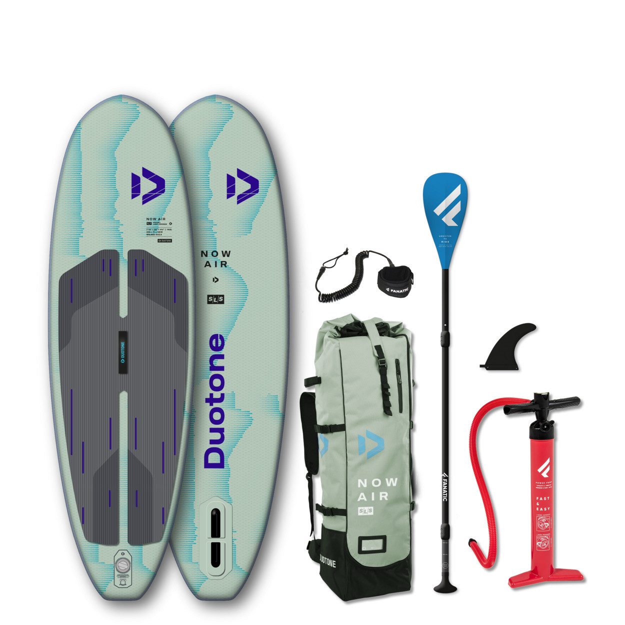 DuoTone SUP-Board DUOTONE NOW AIR SLS Kids iSUP SUP Board ultraleicht 5kg 7'10 Allround