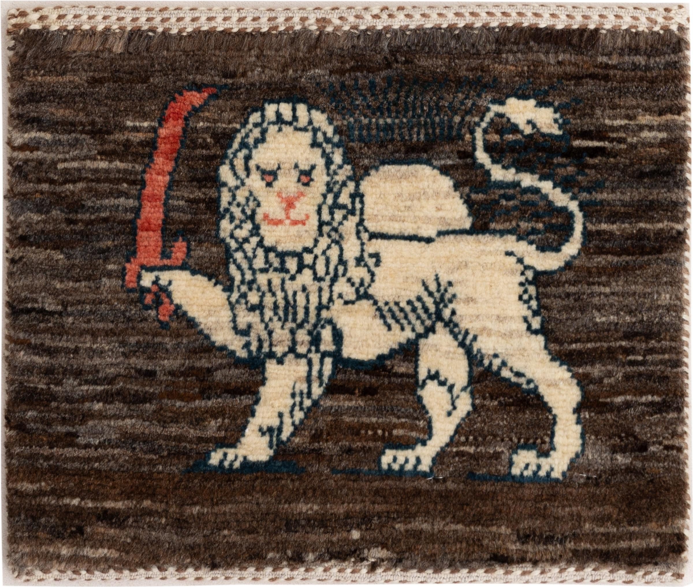 Nain Trading Orientteppich Perser Gabbeh Loribaft Atelier 41x39 Handgeknüpfter Moderner, quadratisch, Höhe: 12 mm