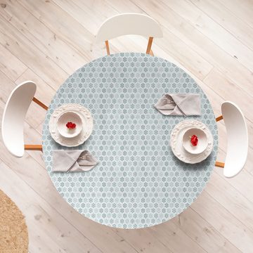 Abakuhaus Tischdecke Rundum-elastische Stofftischdecke, Weihnachten Minimalistische Schneeflocken Kunst