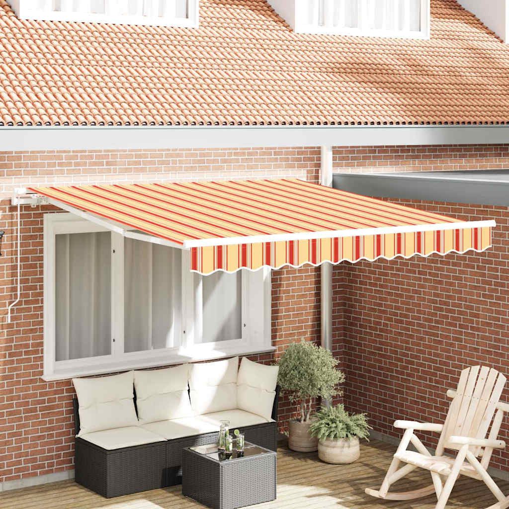 vidaXL Markise Ausziehbare Markise Gelb und Orange 350 x 250 x 165 cm (1-St)