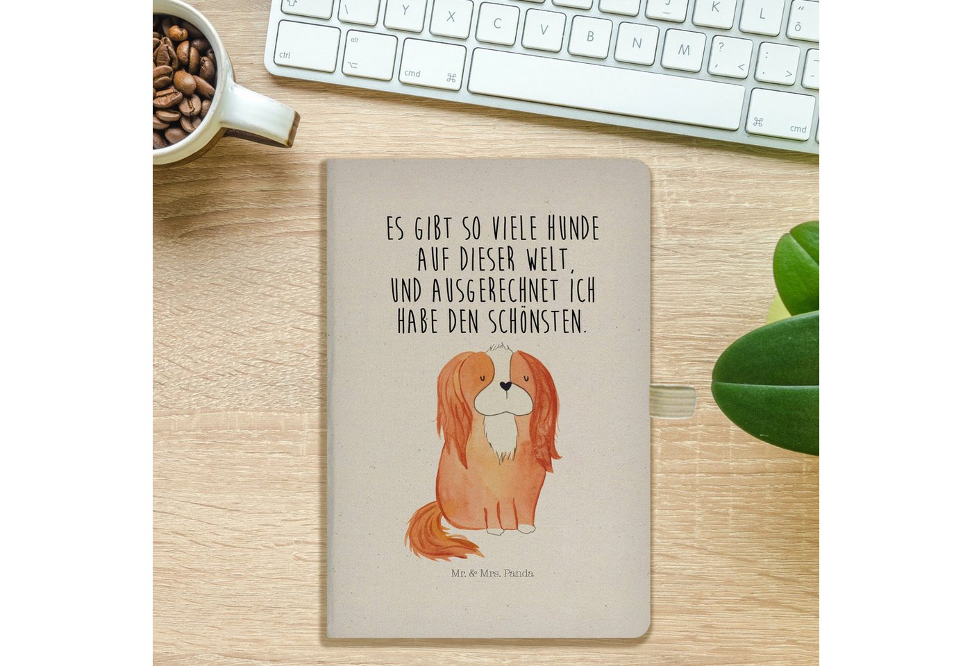 Thumbnail - Mr. & Mrs. Panda Notizbuch Hund Cavalier King Charles Spaniel - Transparent - Geschenk, Vierbein Mr. & Mrs. Panda, Inspi...