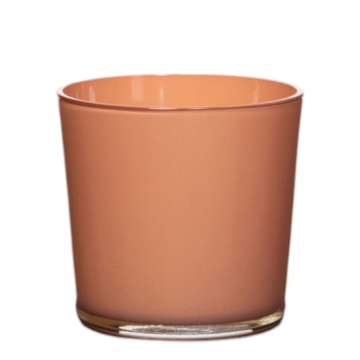 INNA-Glas Blumentopf Übertopf ALENA, pfirsich, 11cm, Ø11,5cm