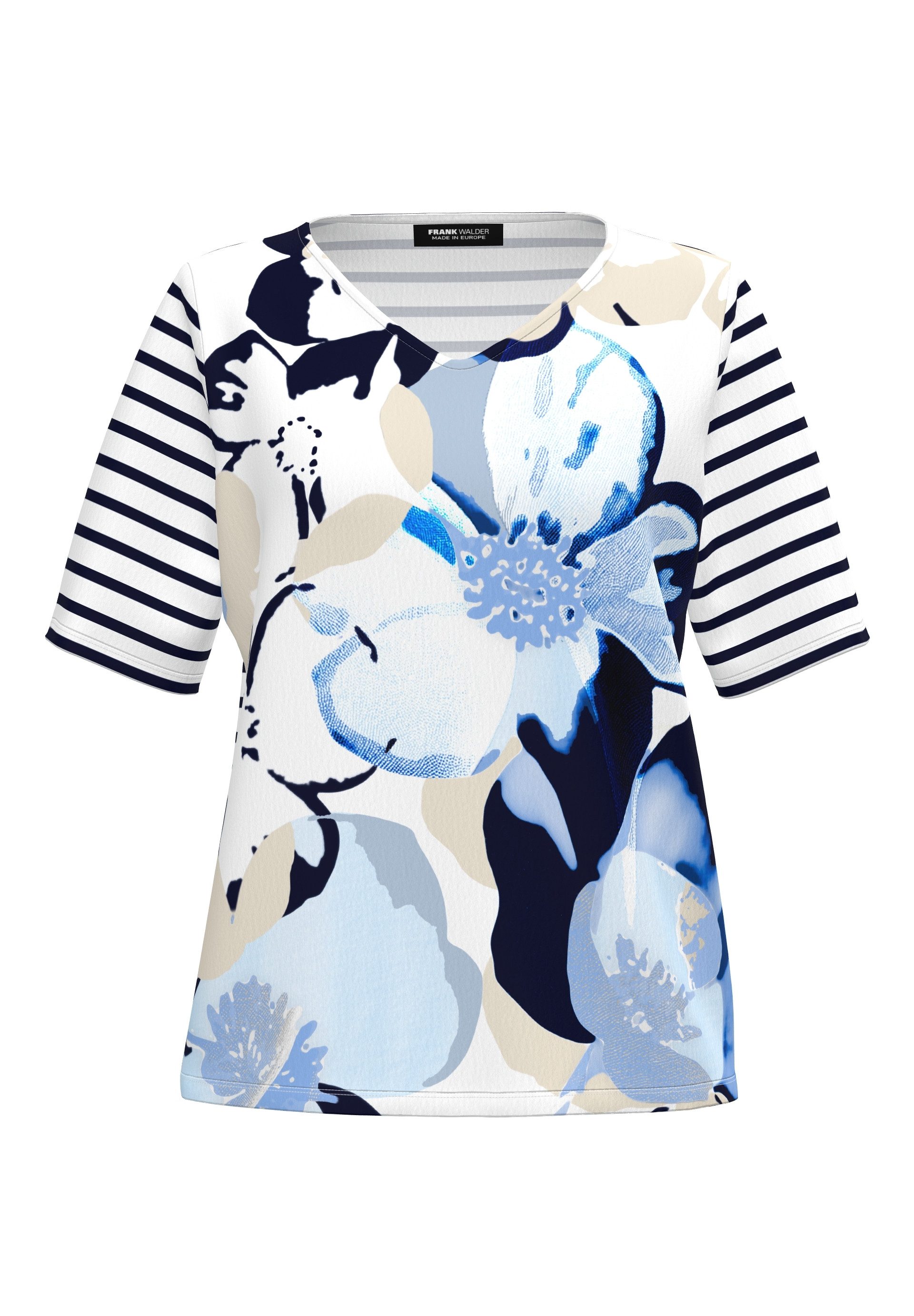 FRANK WALDER Kurzarmshirt mit floralem Print günstig online kaufen