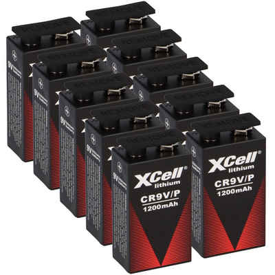 XCell »10x Rauchmelder 9V Lithium Batterien für Feuermeld« Batterie