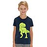 TShirt Farbe: Navy - Dino: Neon Yellow