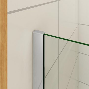 duschspa Badewannenaufsatz 70/75/80cm 140cm ESG Glaswand Duschtrennwand auf Badewanne, Einscheibensicherheitsglas, Sicherheitsglas, (Set), Glas, Nano Glas