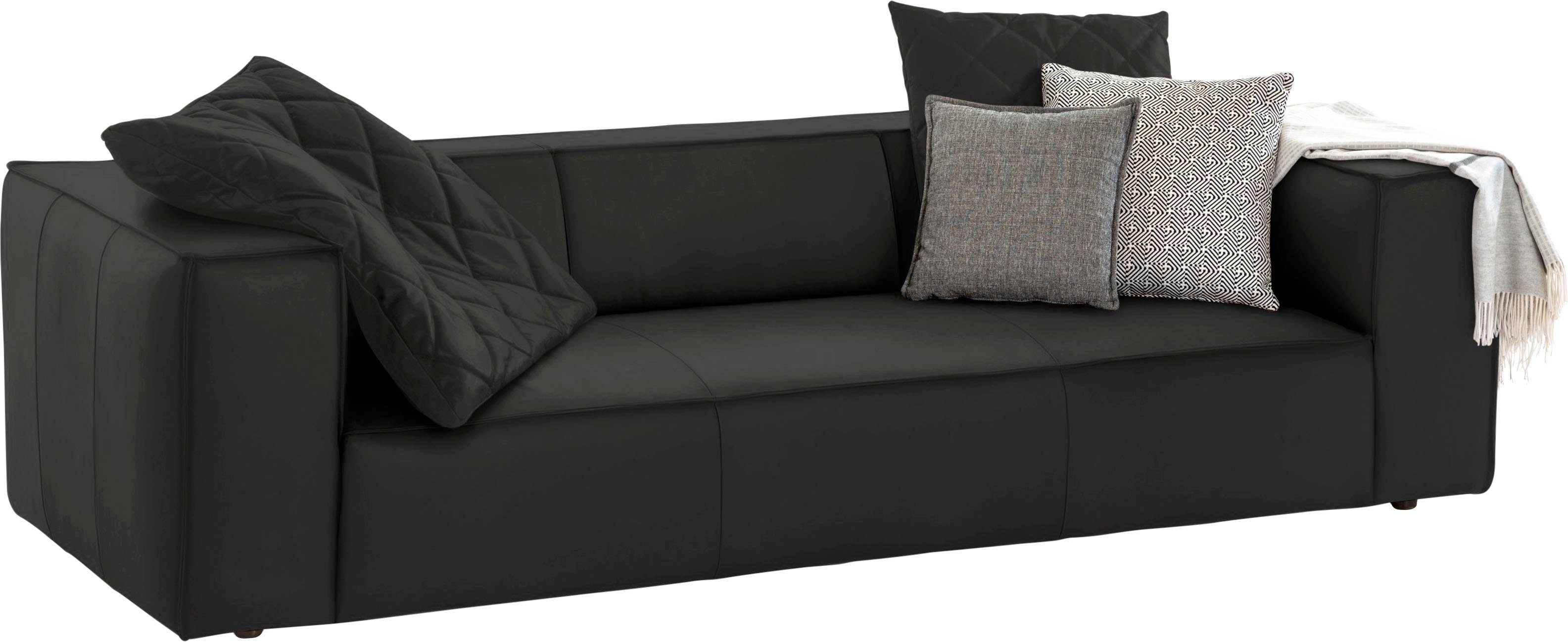 W.SCHILLIG 3-Sitzer around-the-block Mega Sofa mit tollem Sitzkomfort, Breite 260cm, mit eleganter Biese, mit Federkern