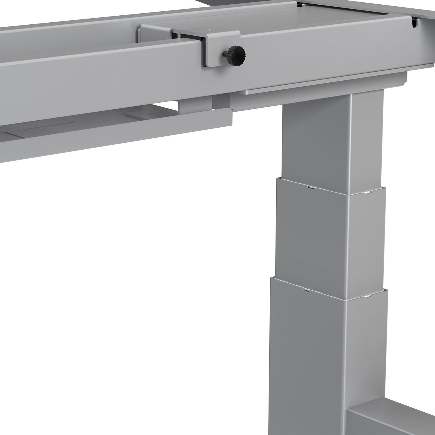 Schreibtisch Ergo bis ohne ER-404, Sitz-Steh-Schreibtisch Office Doppeltischgestell 2x125kg Tischplatte Grau