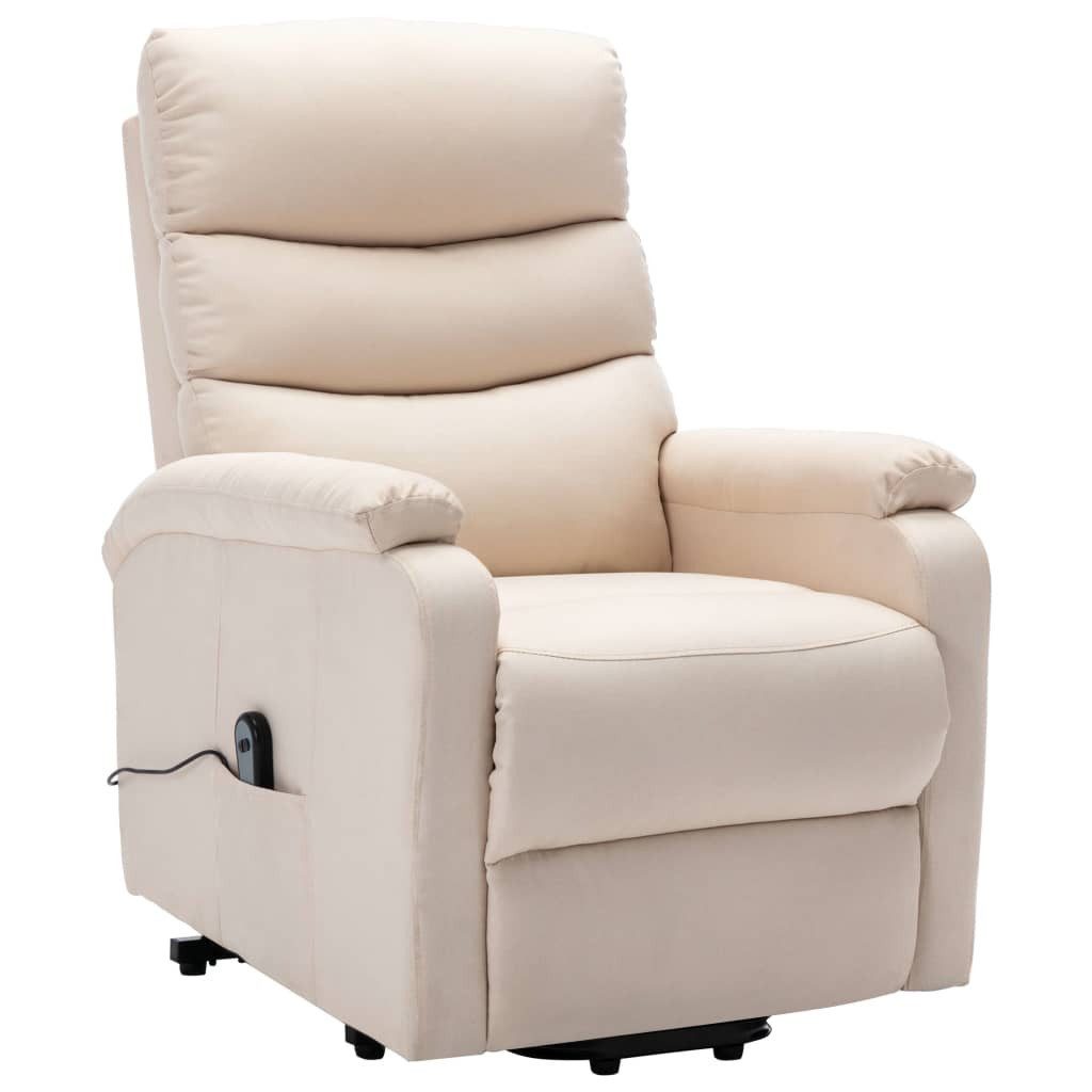 vidaXL Sessel Aufstehsessel Creme Stoff (1-St) günstig online kaufen