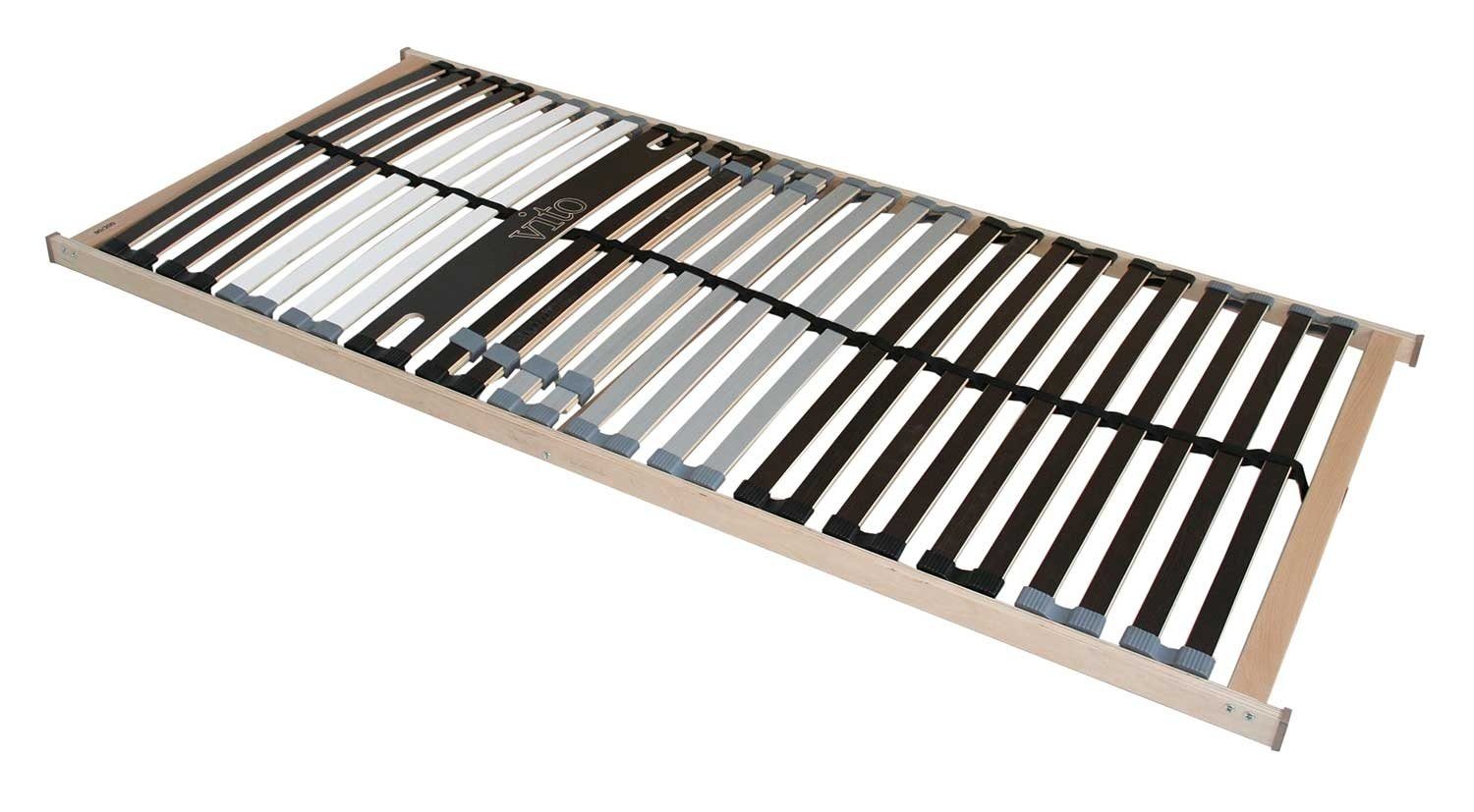Lattenrost MIREA NV, 120 cm x 200 cm, 28 Federholzleisten, Vito, Kopfteil nicht verstellbar, Fußteil nicht verstellbar, 7 Liegezonen, individuelle Härtegradeinstellung, nicht verstellbar
