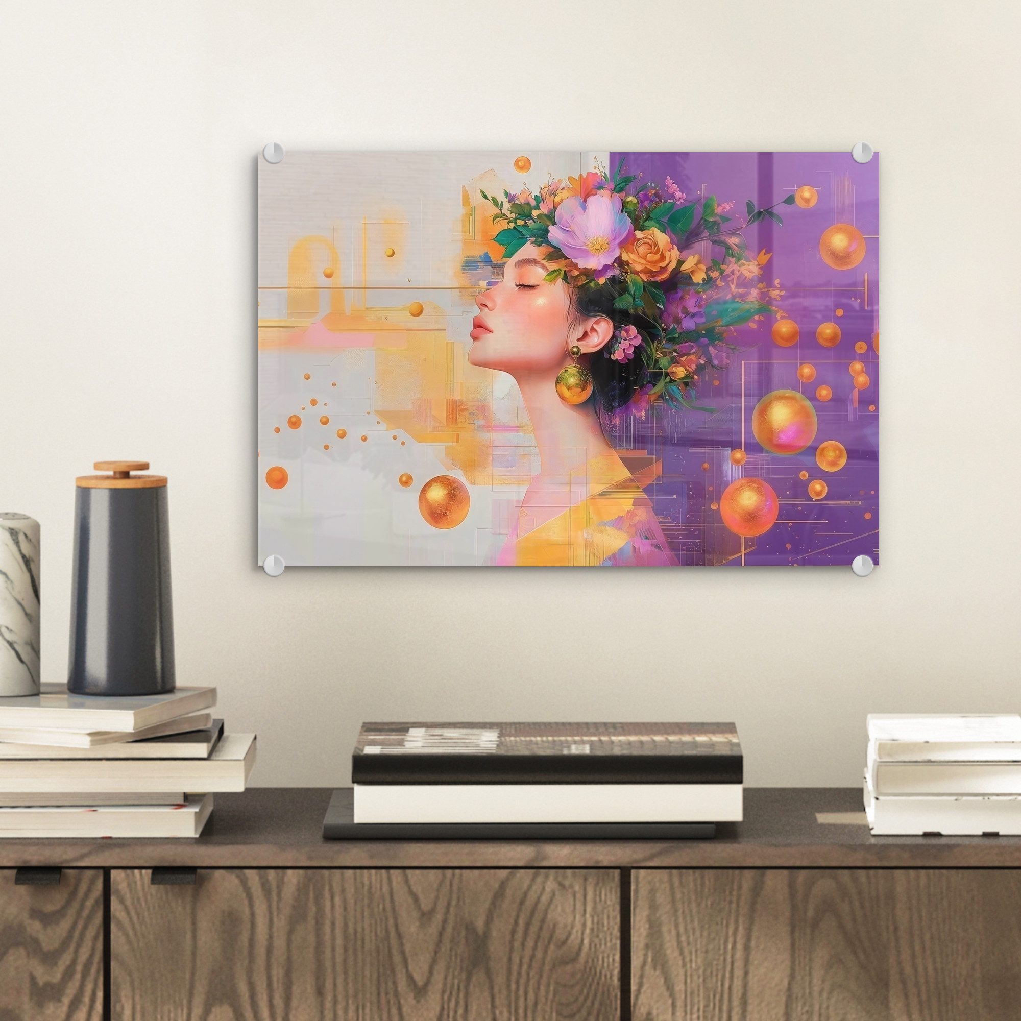MuchoWow Acrylglasbild Abstrakt - Frau - günstig online kaufen