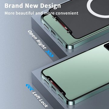 Wigento Handyhülle Für Xiaomi 13T / 13T Pro Magsafe Metall Case Cover Schutz Tasche Hülle