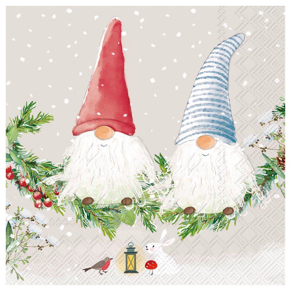 IHR Papierserviette Wichtelfreunde, (20 St), 33 cm x 33 cm