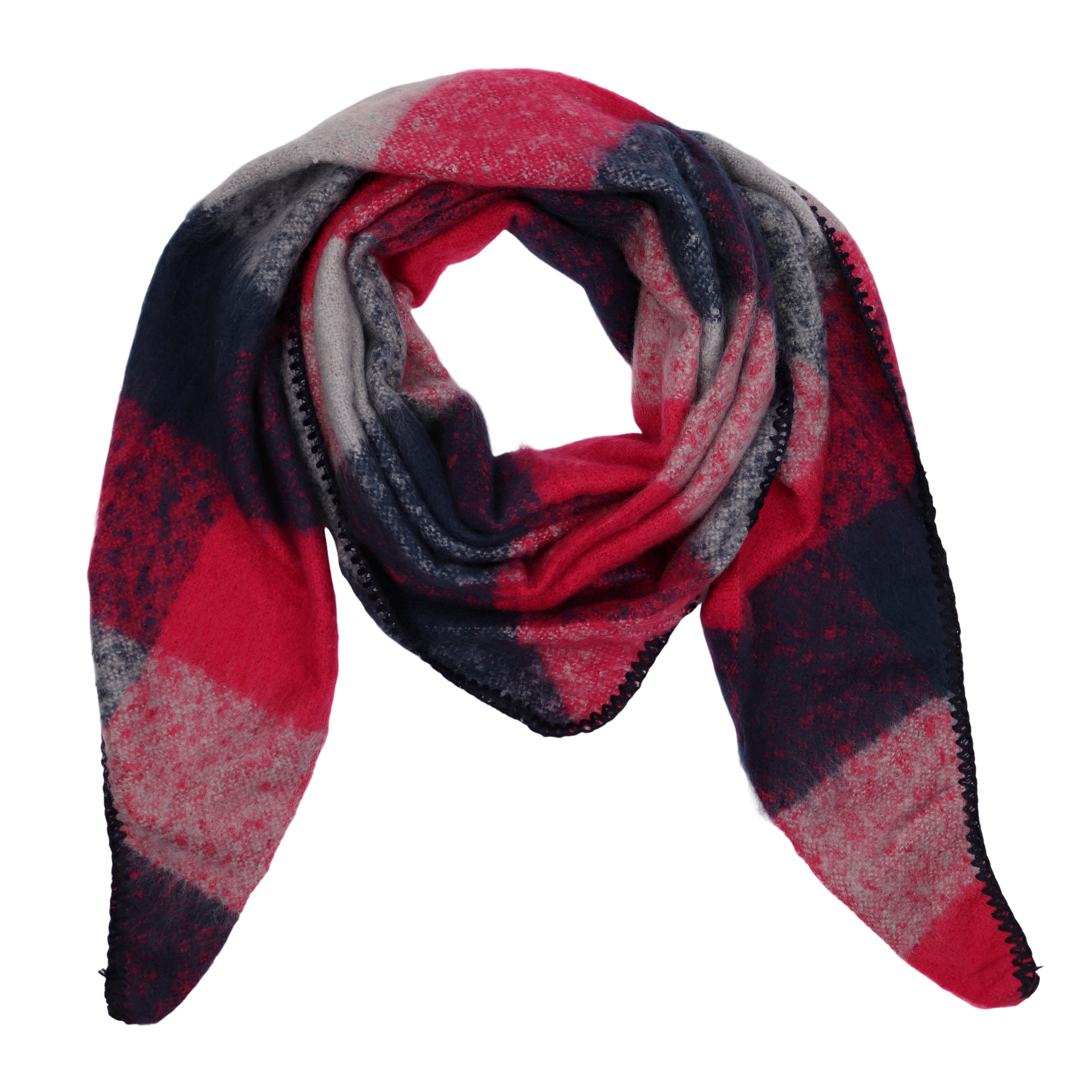 MIRROSI Dreieckstuch kuschliger und warmer Dreiecksschal ca.198x65 cm, (KARO Muster Kariert), in tollen Кольора(ів)