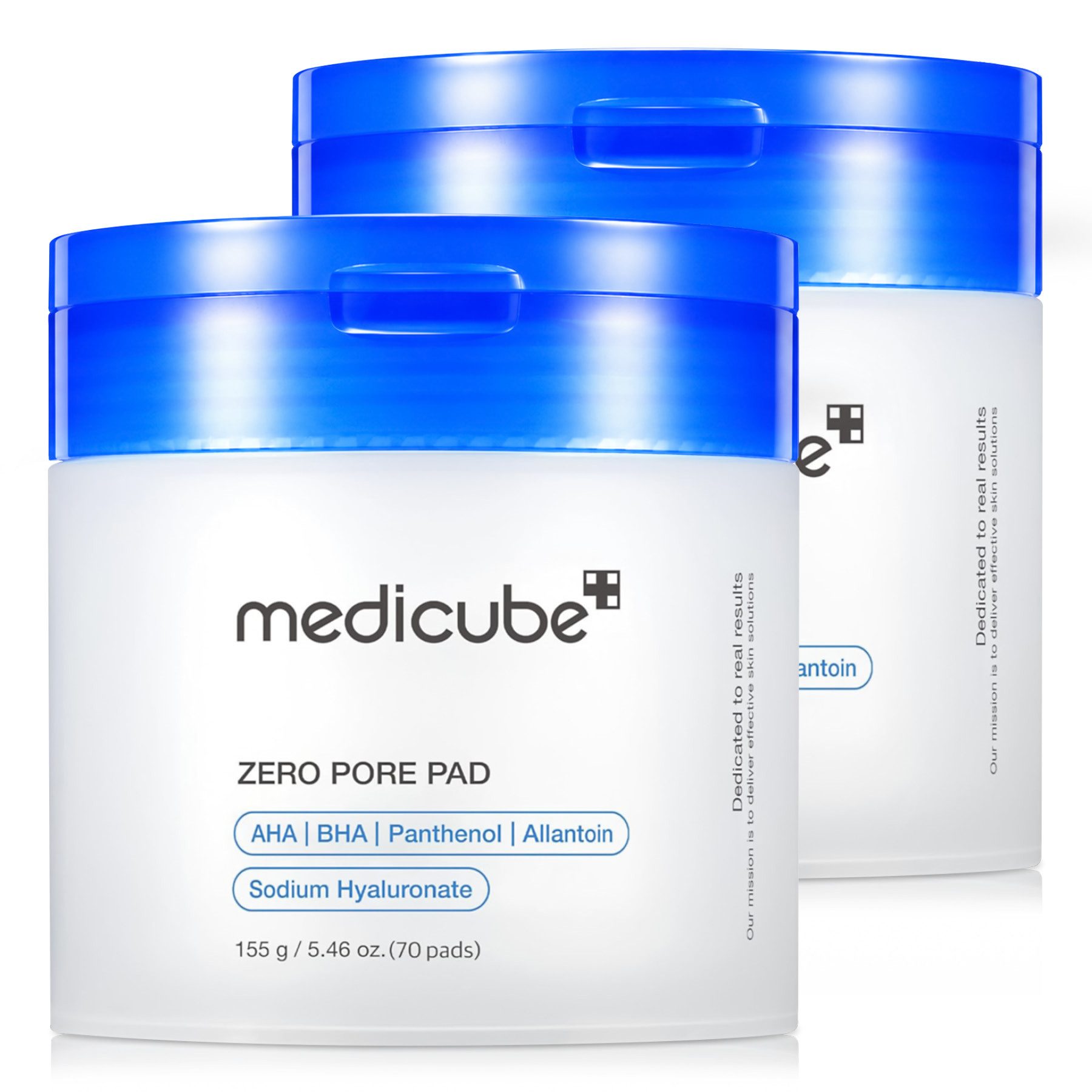 Medicube Gesichtswasser Toner-Pads Doppelseitige Reinigungspads Peeling Zero Pore Pad AHA BHA, 2-tlg., Gesichtsreinigung, Peeling, Porenentferner, Medicube, Pads