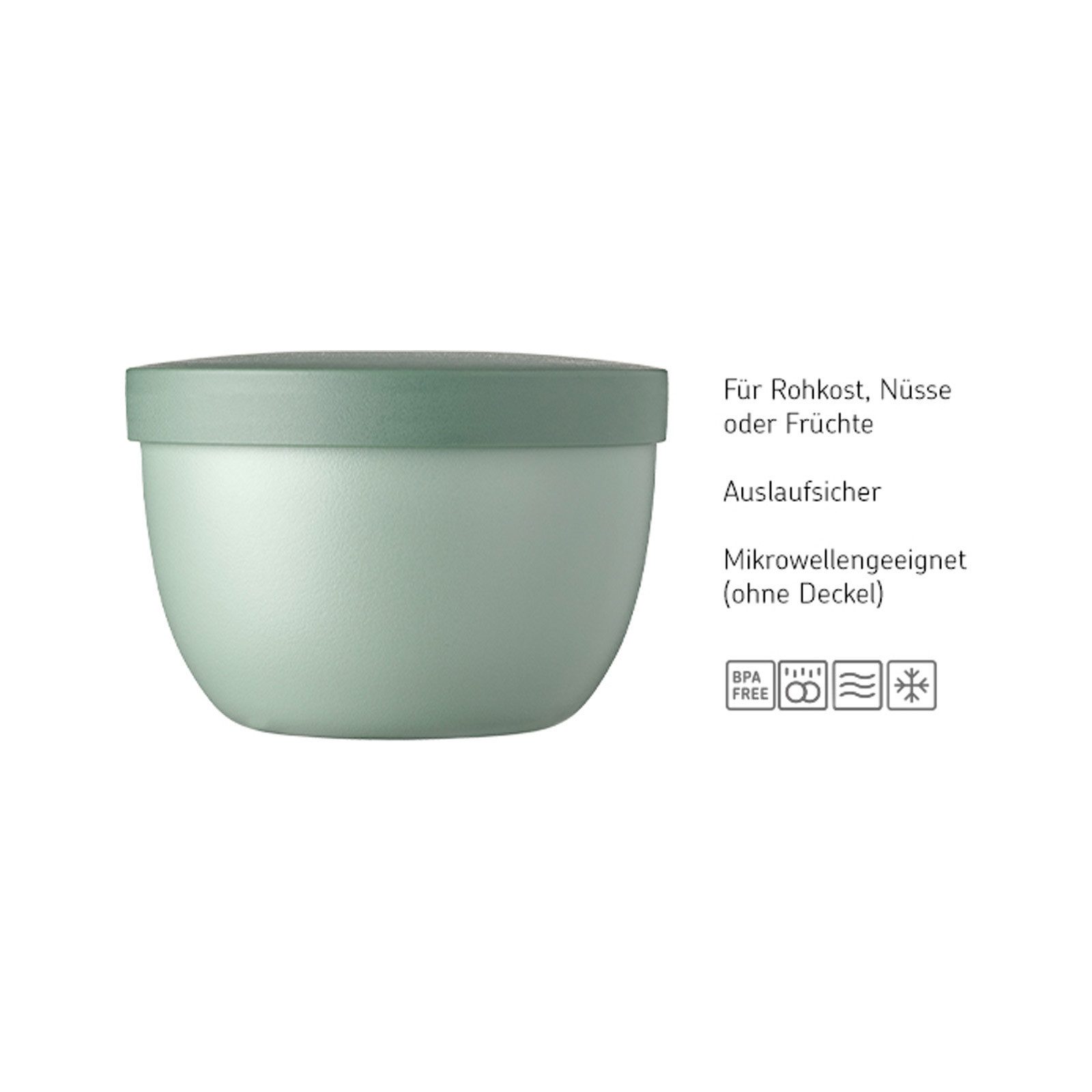 Mepal Lunchbox Ellipse Snackpot 350 ml, Kunststoff, (1-tlg), Spülmaschinengeeignet, Mikrowellengeeignet (ohne Deckel)