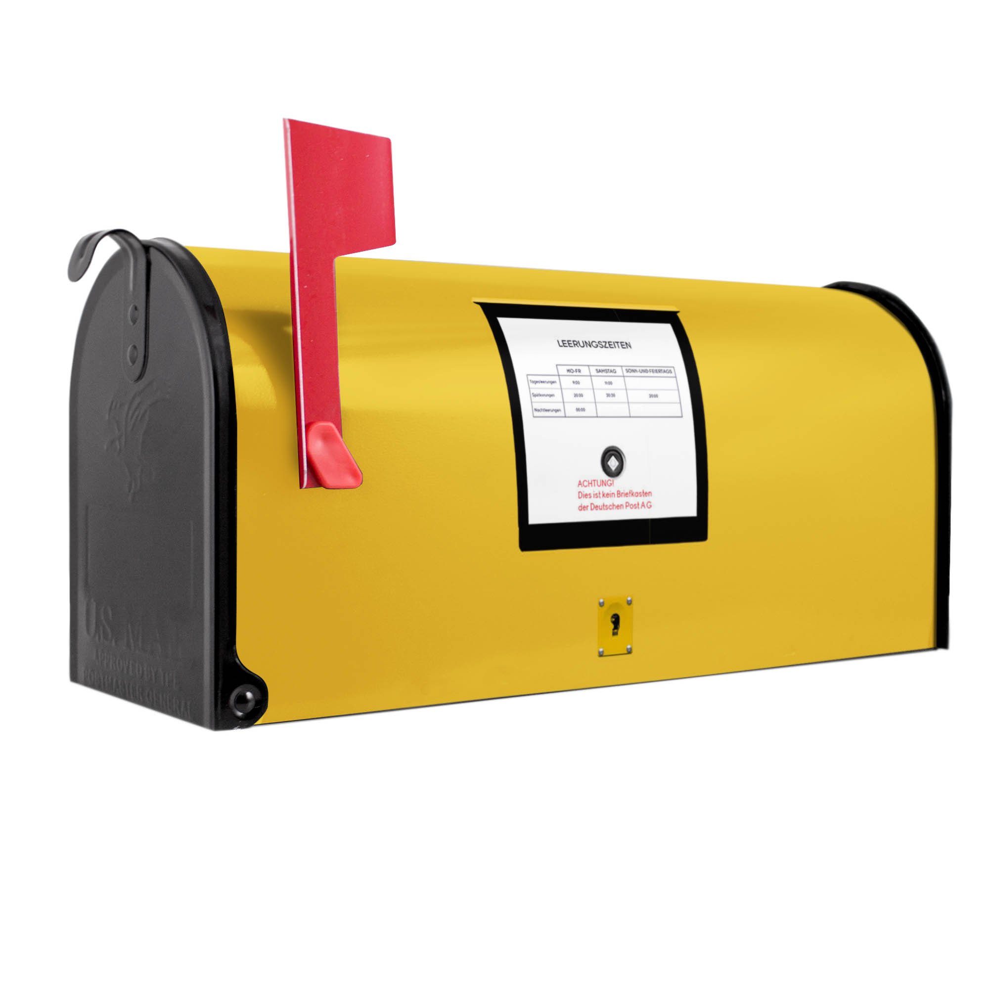 banjado Amerikanischer Briefkasten Mailbox (Motiv Briefkasten Gelb, Original aus Mississippi USA)