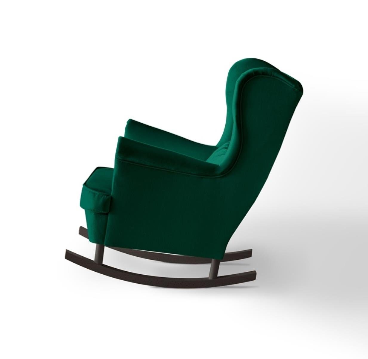Beautysofa Schaukelsessel Fabio, mit Einbringung in die Wohnung (Holzbeine in Weiß, Buche oder Wenge Farbe)