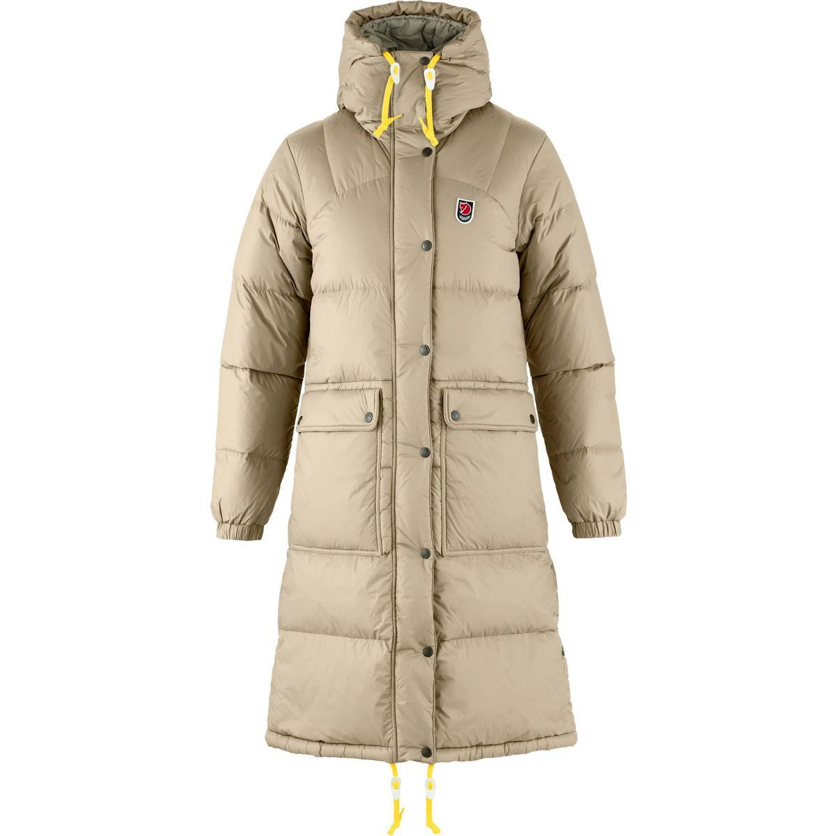Fjällräven Steppjacke Expedition Long Down Parka W Langer Damen-Parka mit recycelten Materialien, ideal für