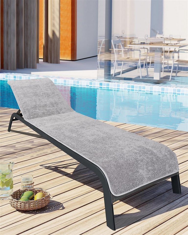 Laynenburg Liegenauflage LAYNENBURG Liegenauflage Frottee 75x200 cm – Gartenliege Baumwolle, (2 St), Sonnenliege - Liegenbezug mit Umschlag für Standliege in 75x200 cm
