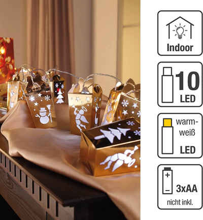 Hellum LED-Lichterkette Hellum LED-Lichterkette Geschenkbox/gold 10 BS warmweiß/transparent