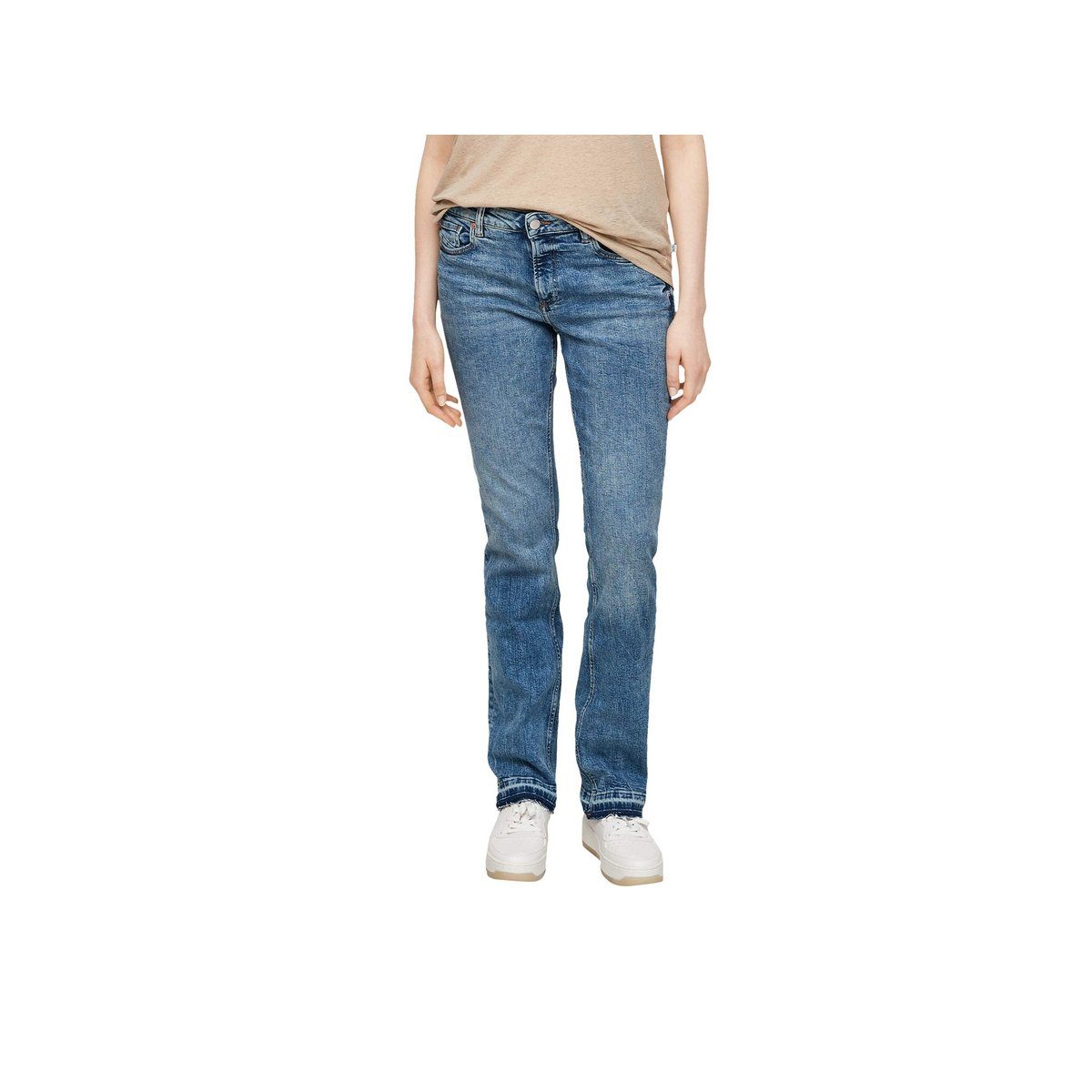 5-Pocket-Jeans QS blau (1-tlg)