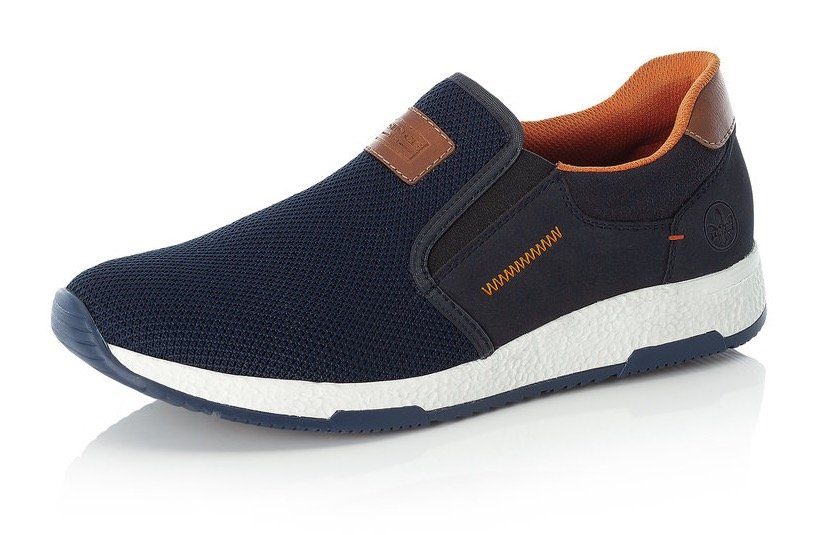 Rieker Slip-On Sneaker Casual Slipper, Freizeitschuh mit Kontrastnaht