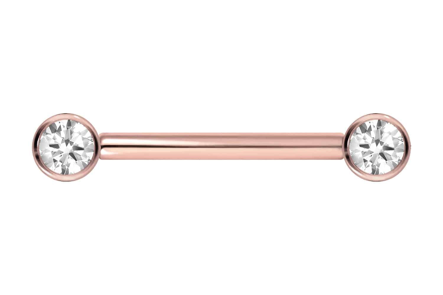 PIERCINGLINE Brustwarzenpiercing Titan Barbell mit Push Fit KRISTALL (Barbe günstig online kaufen