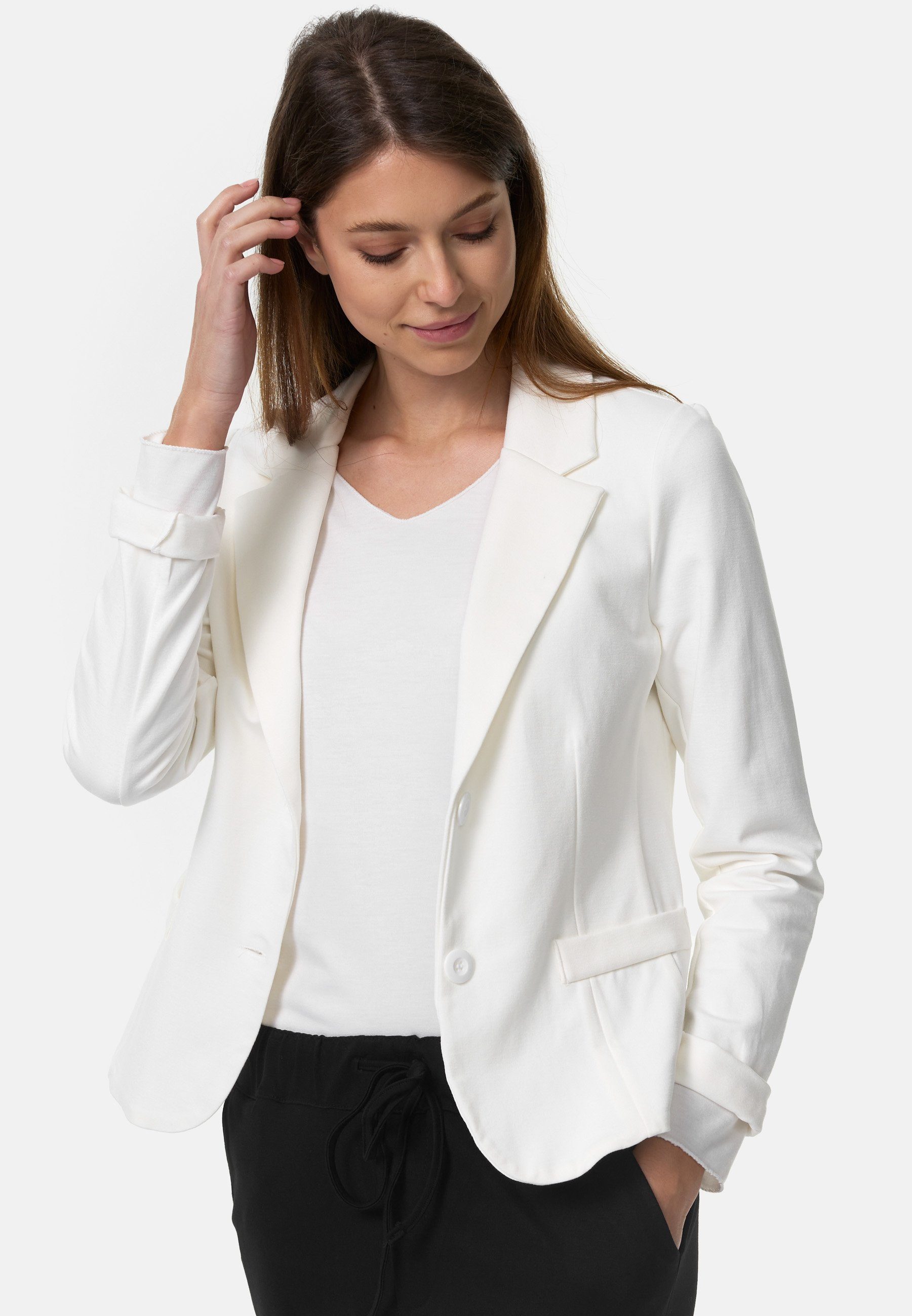 Rayshyne Kurzblazer PM-011 (Sportliches Sakko Business Blazer mit Reverskragen)