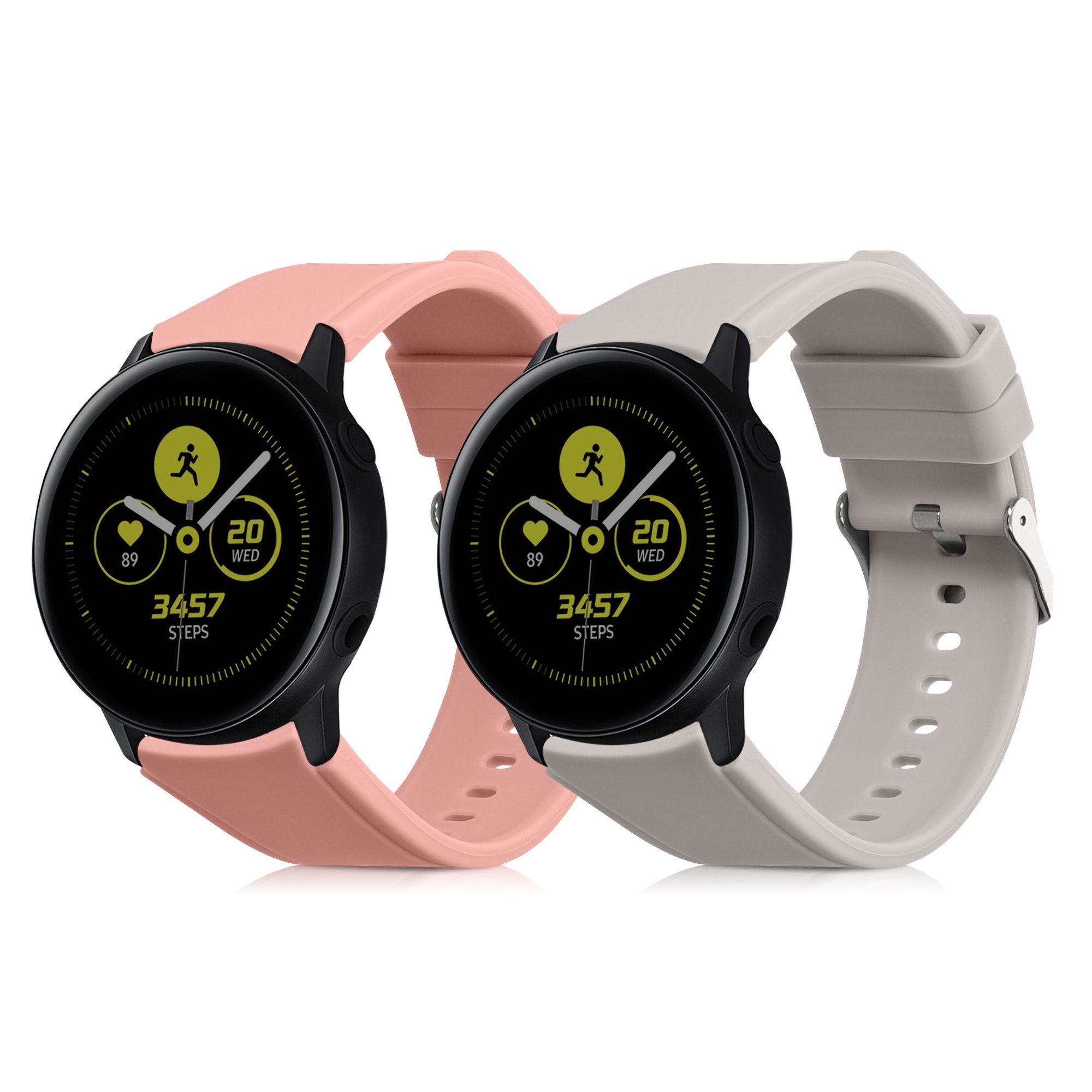 kwmobile Uhrenarmband 2x Sportarmband für Samsung Galaxy watch 5 / Watch 5  Pro, Armband TPU Silikon Set Fitnesstracker
