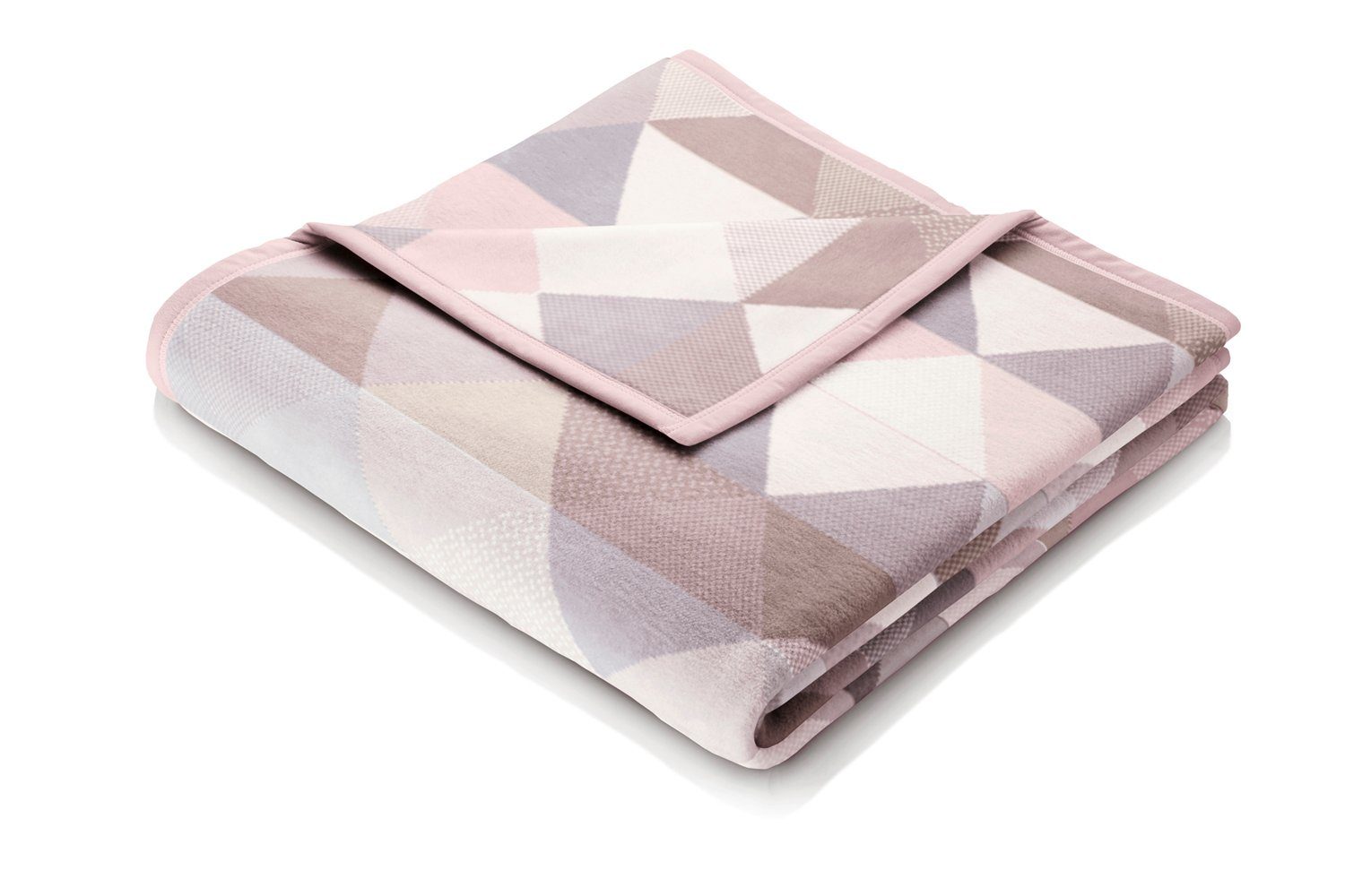 Wohndecke Rauten Pastell, rosa Kuscheldecke in 150x200 cm, Biederlack, Deck günstig online kaufen