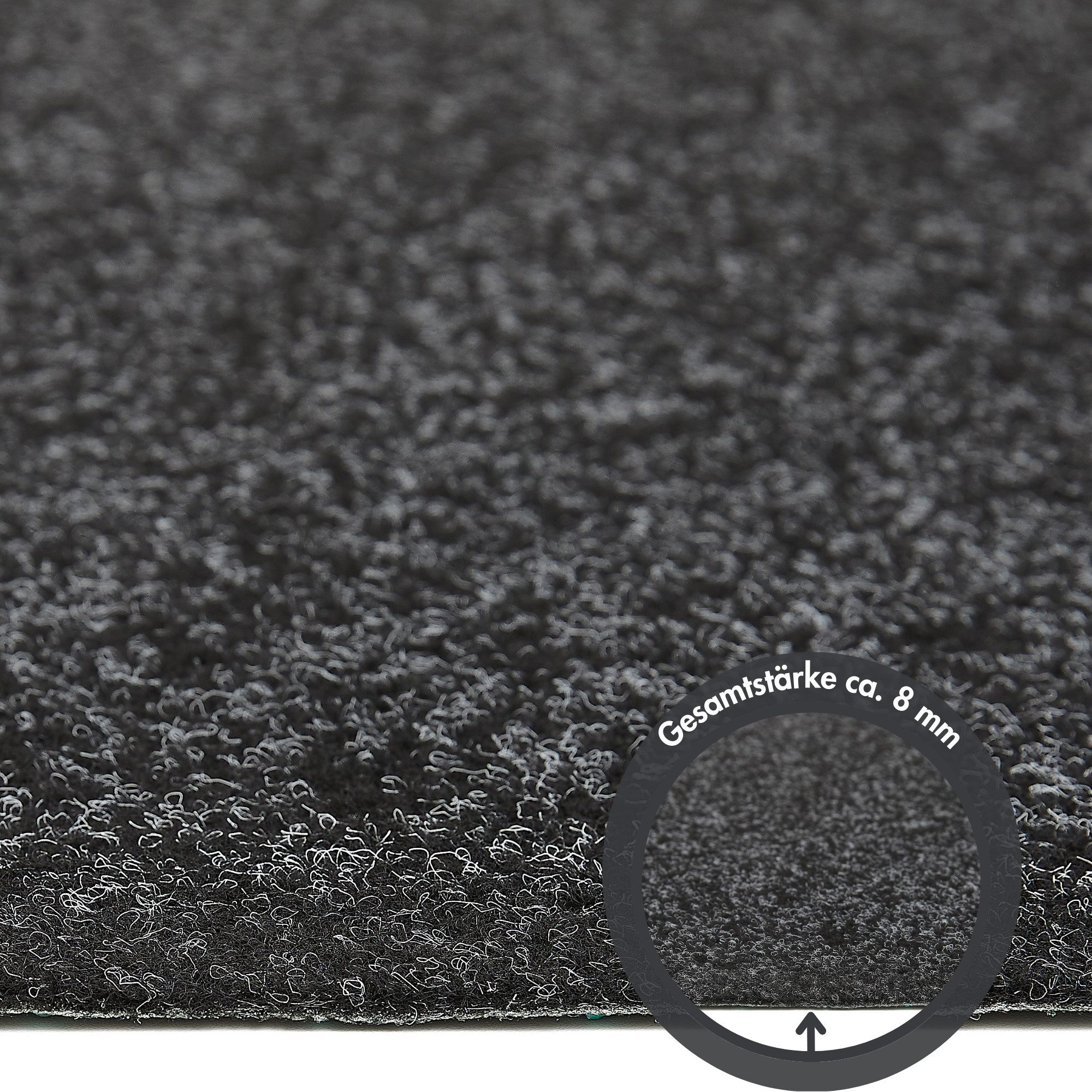 Andiamo Kunstrasen Dijon, Gesamthöhe 8 mm, Made in Netherlands, rechteckig, aus Nadelfilz, mit Noppen, strapazierfähig, wasserfest & UV-beständig