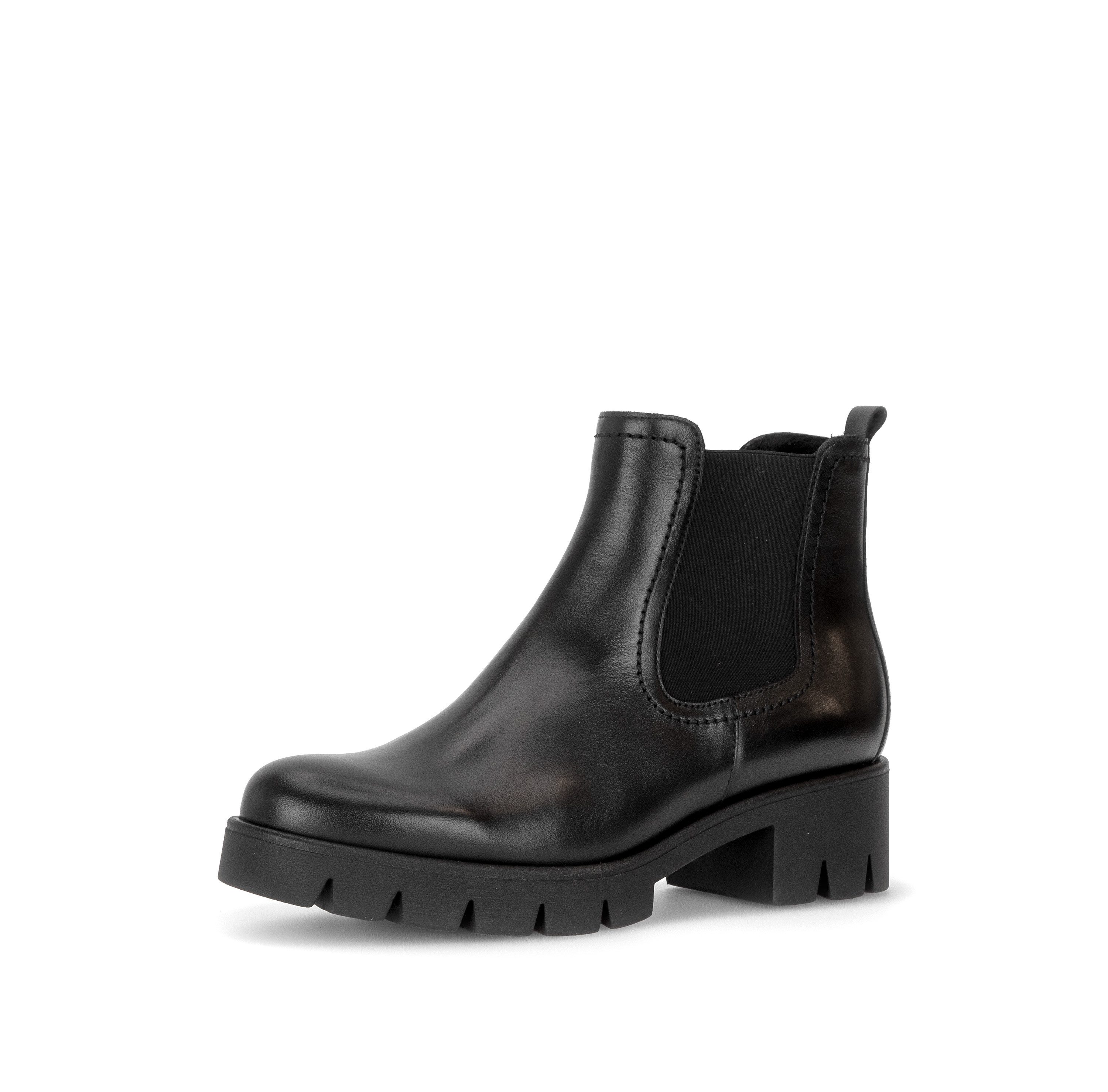 Gabor Chelseaboots Blockabsatz, Herbstboots mit Stretcheinsatz an der Außenseite