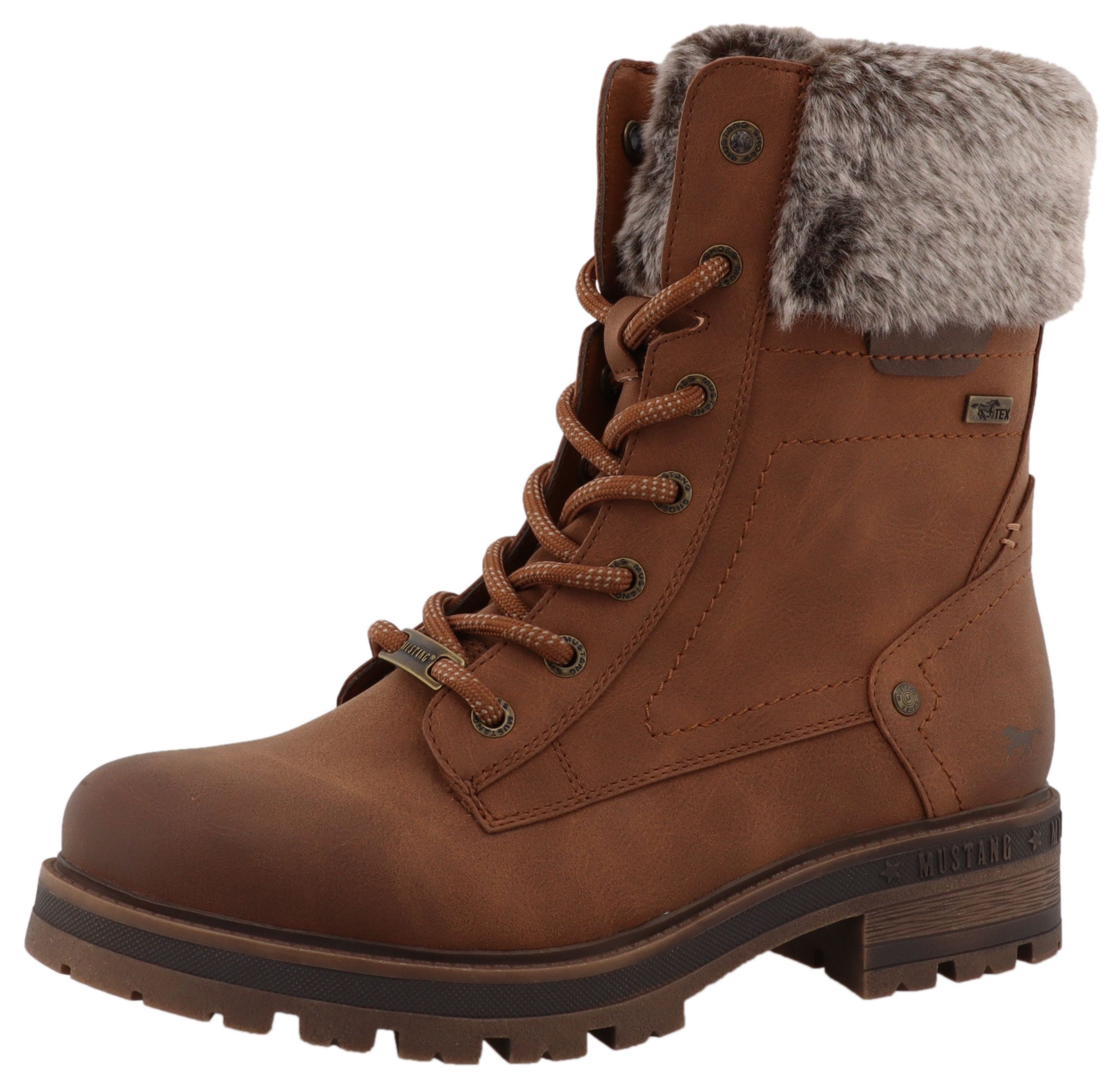Mustang Shoes Darleen Winterstiefelette Winterboots mit Fellimitatkragen günstig online kaufen