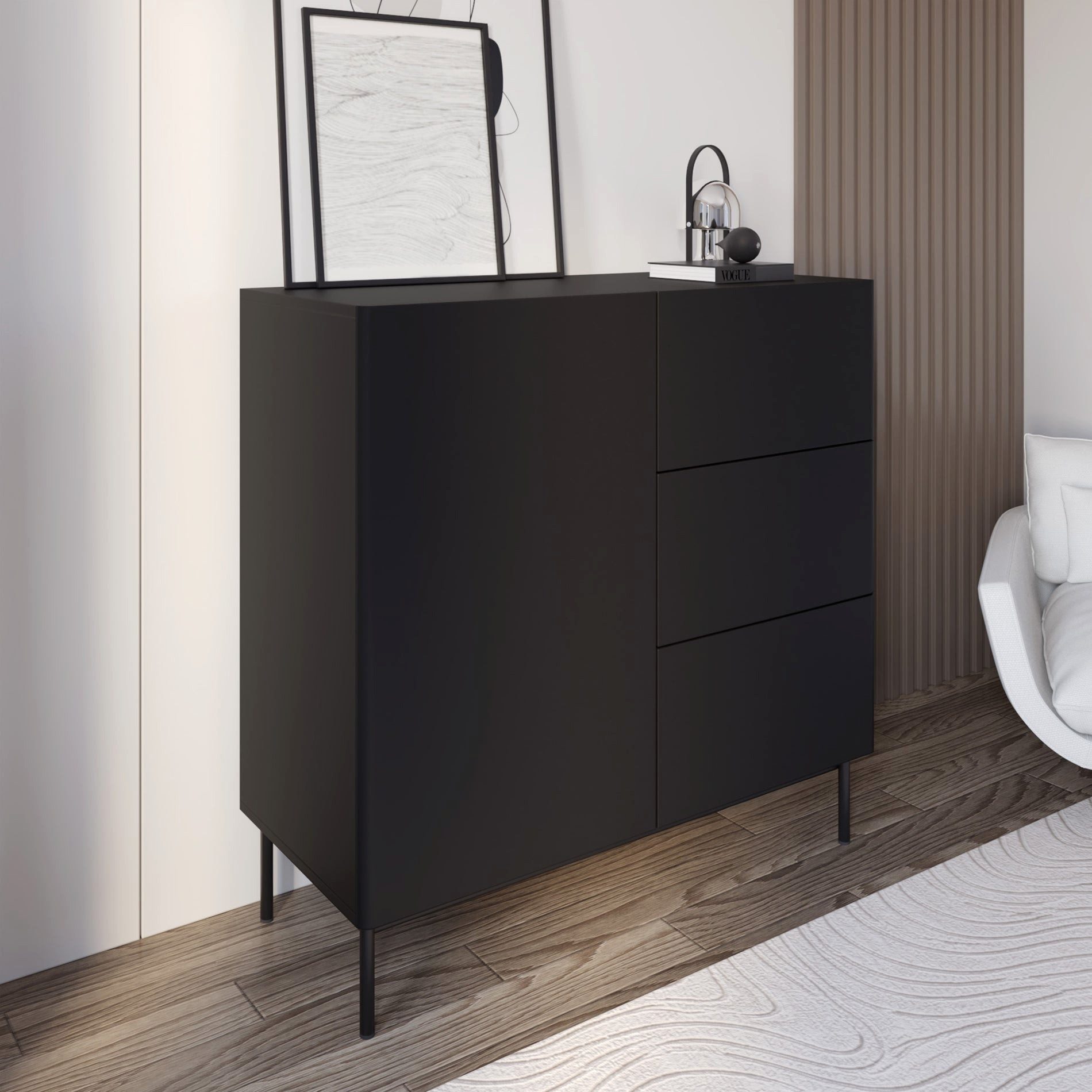 Selsey Sideboard OLIO, 100 cm breit, mit 3 Schubladen