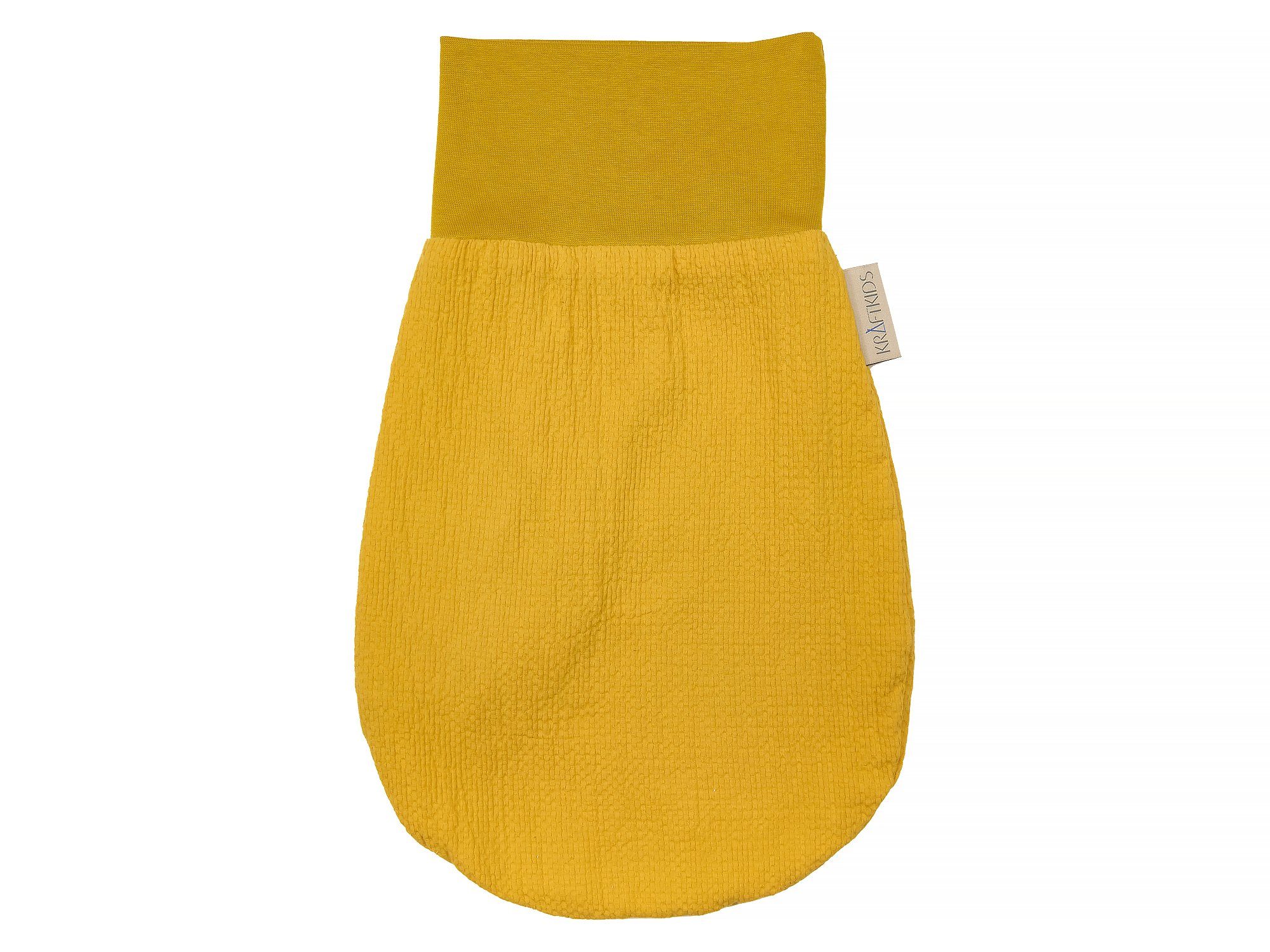 KraftKids Babyschlafsack Doppelkrepp Gelb Mustard, Stoff hochwärtiger Sommer/Frühling-Variante, Stoff, zwei 100% Baumwolle, Schichten