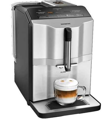 SIEMENS Kaffeevollautomat EQ.300 TI353501DE, einfache Zubereitung, 5 Kaffee-Milch-Getränke, LCD-Dialog-Display